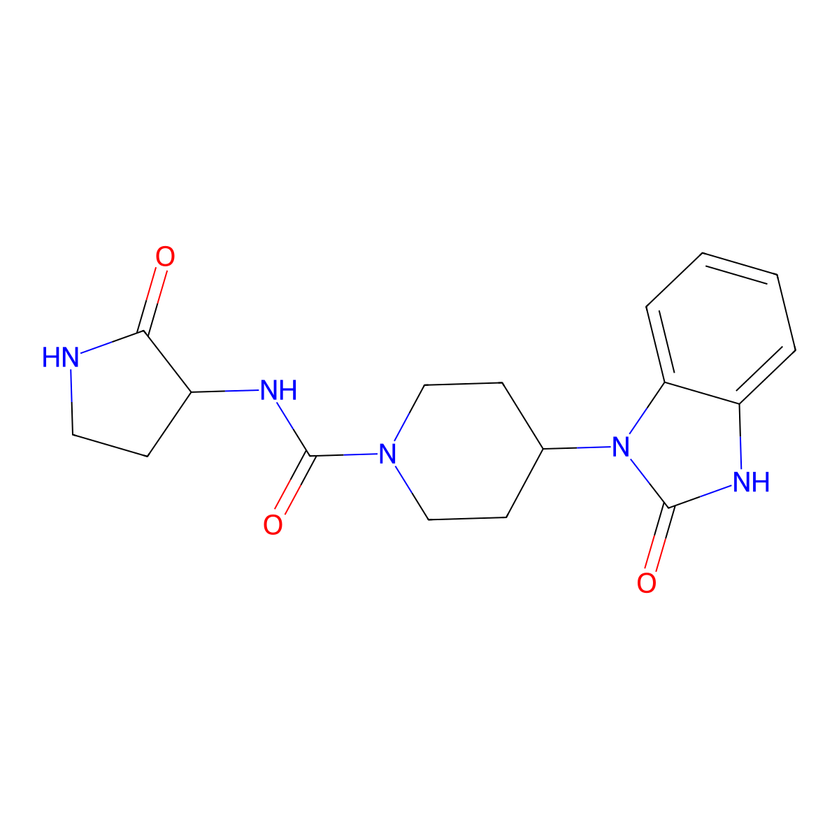 4-(2-oxo-2,3-dihydro-1H-benzimidazol-1-yl)-N-(2-oxopyrrolidin-3-yl)piperidine-1-carboxamide molecular structure, CAS 2125349-39-3