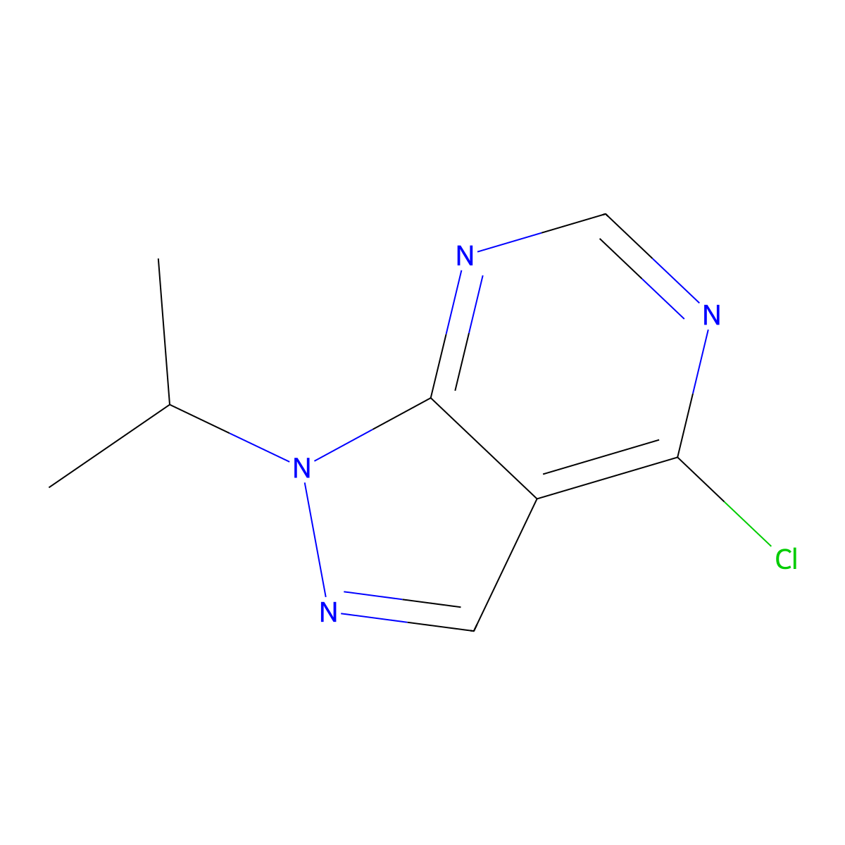4-Chloro-1-isopropyl-1H-pyrazolo[3,4-D]pyrimidine molecular structure, CAS 21254-15-9