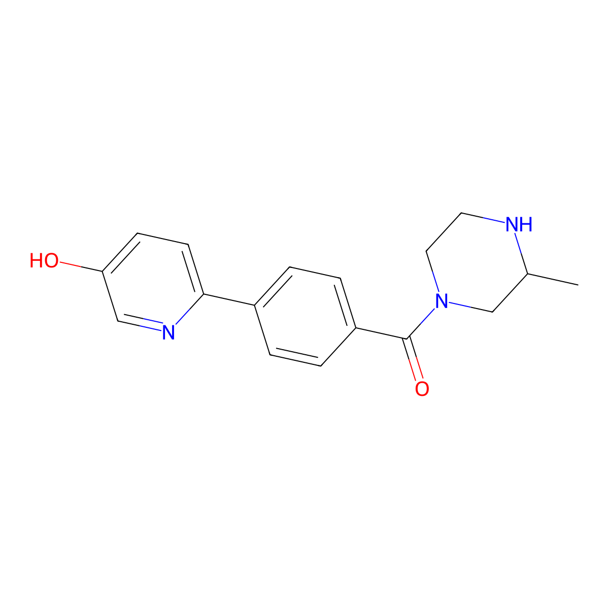 Methanone, [4-(5-hydroxy-2-pyridinyl)phenyl](3-methyl-1-piperazinyl)- molecular structure, CAS 2125409-04-1