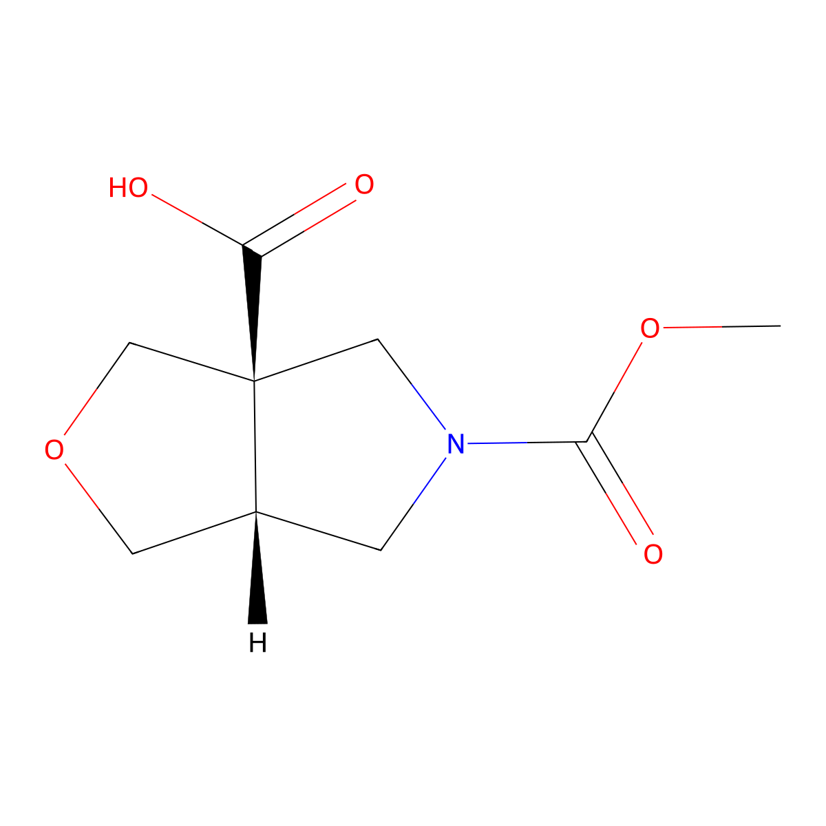 Rac-(3ar,6ar)-5-(methoxycarbonyl)-hexahydro-1h-furo[3,4-c]pyrrole-3a-carboxylic acid molecular structure, CAS 2125431-23-2