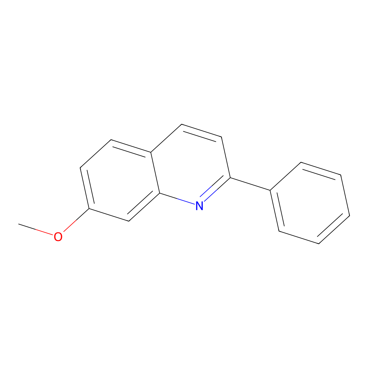 7-Methoxy-2-phenylquinoline molecular structure, CAS 21255-17-4