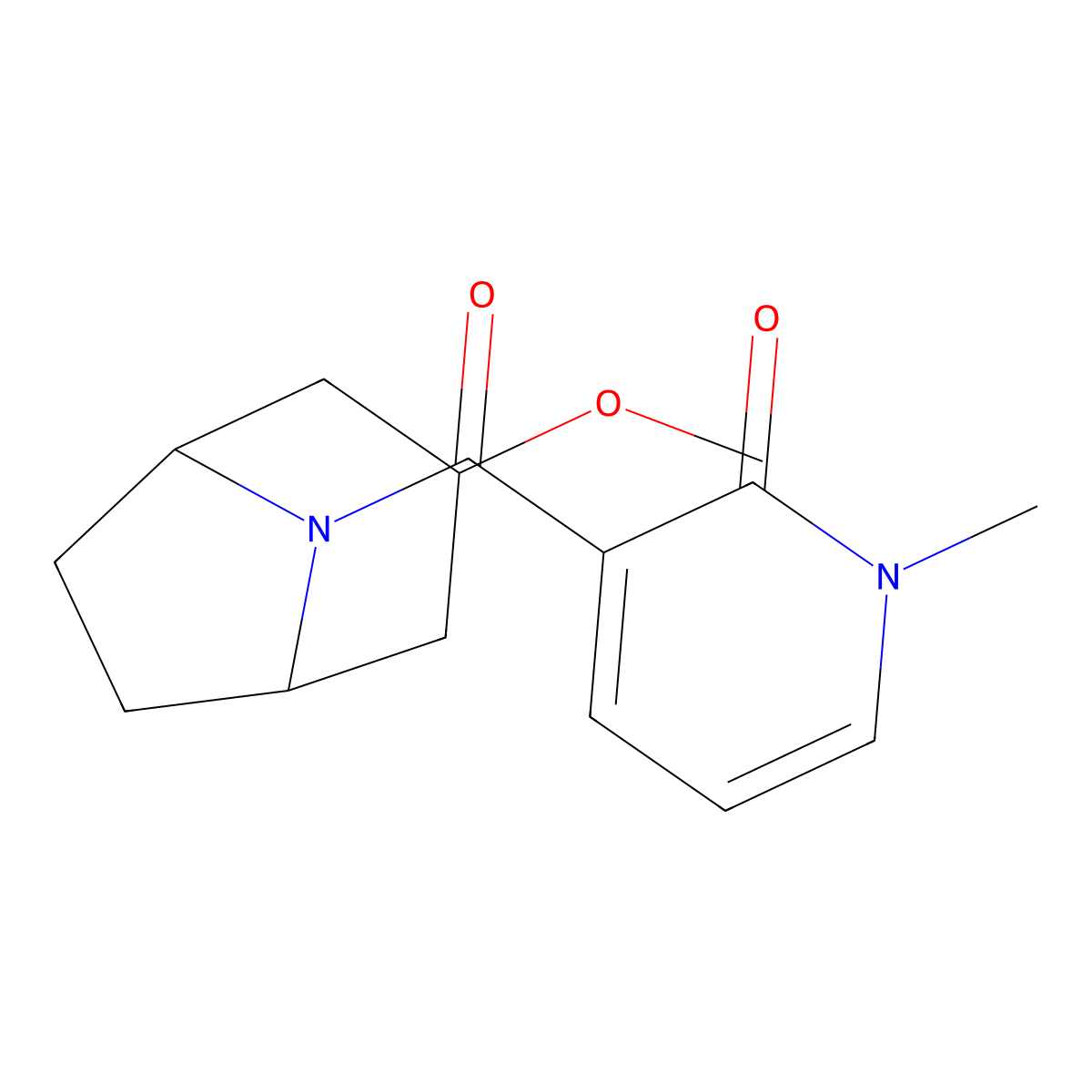 3-((1R,5S)-3-methoxy-8-azabicyclo[3.2.1]octane-8-carbonyl)-1-methylpyridin-2(1H)-one molecular structure, CAS 2125504-83-6