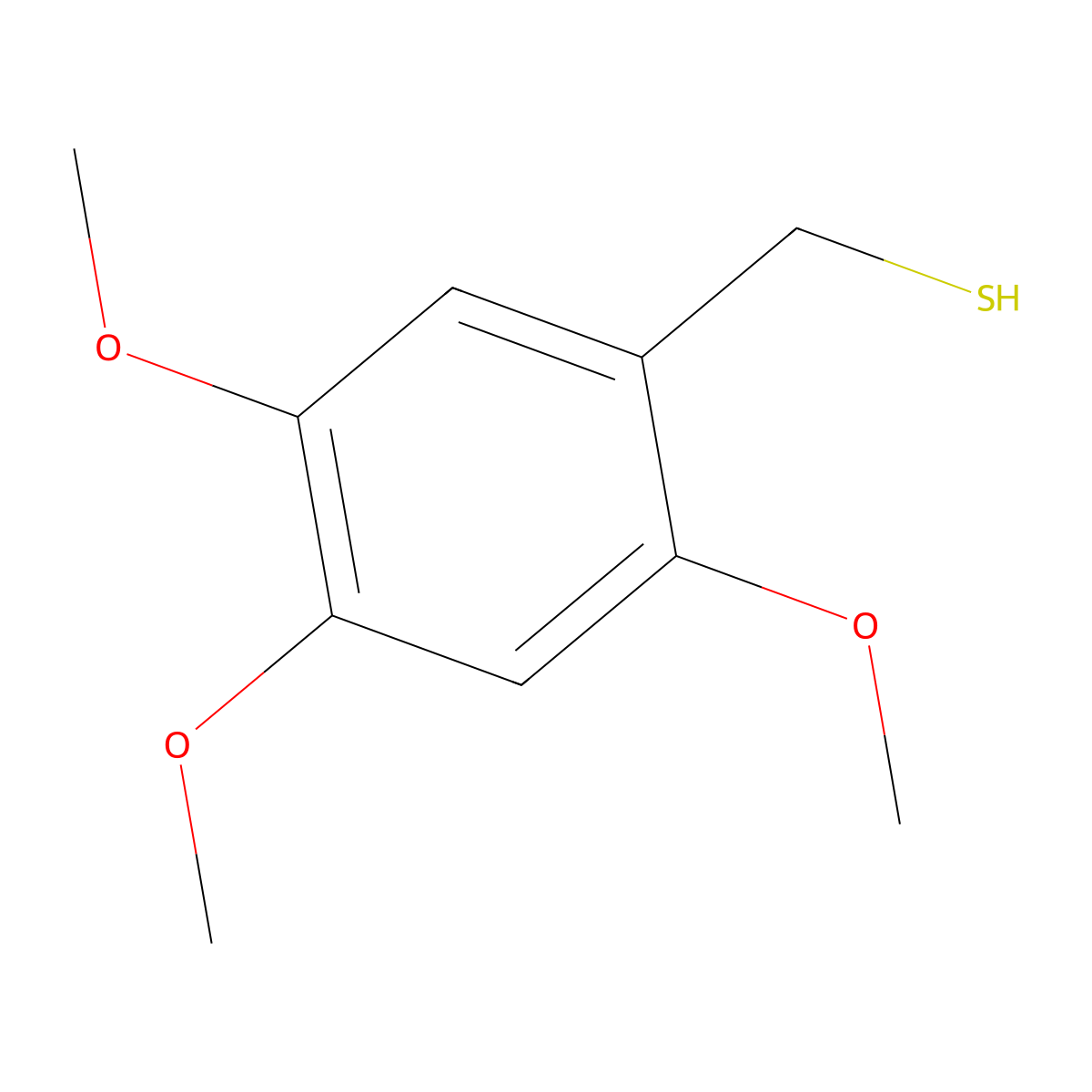 (2,4,5-Trimethoxyphenyl)methanethiol molecular structure, CAS 212555-22-1