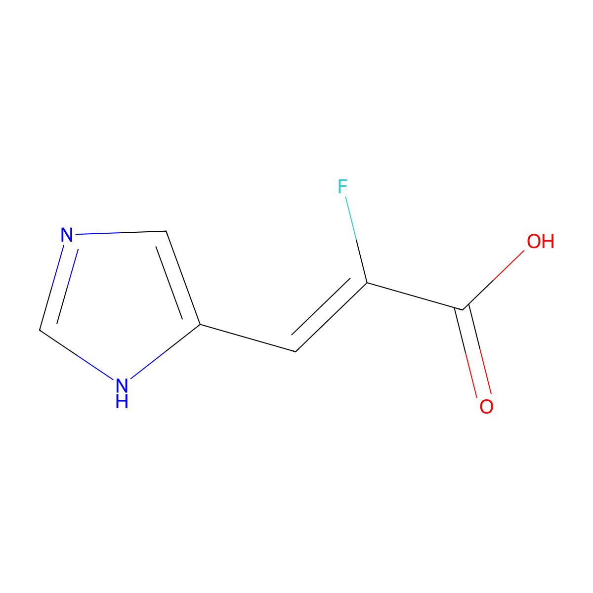 (2Z)-2-fluoro-3-(1H-imidazol-4-yl)prop-2-enoic acid molecular structure, CAS 212555-61-8