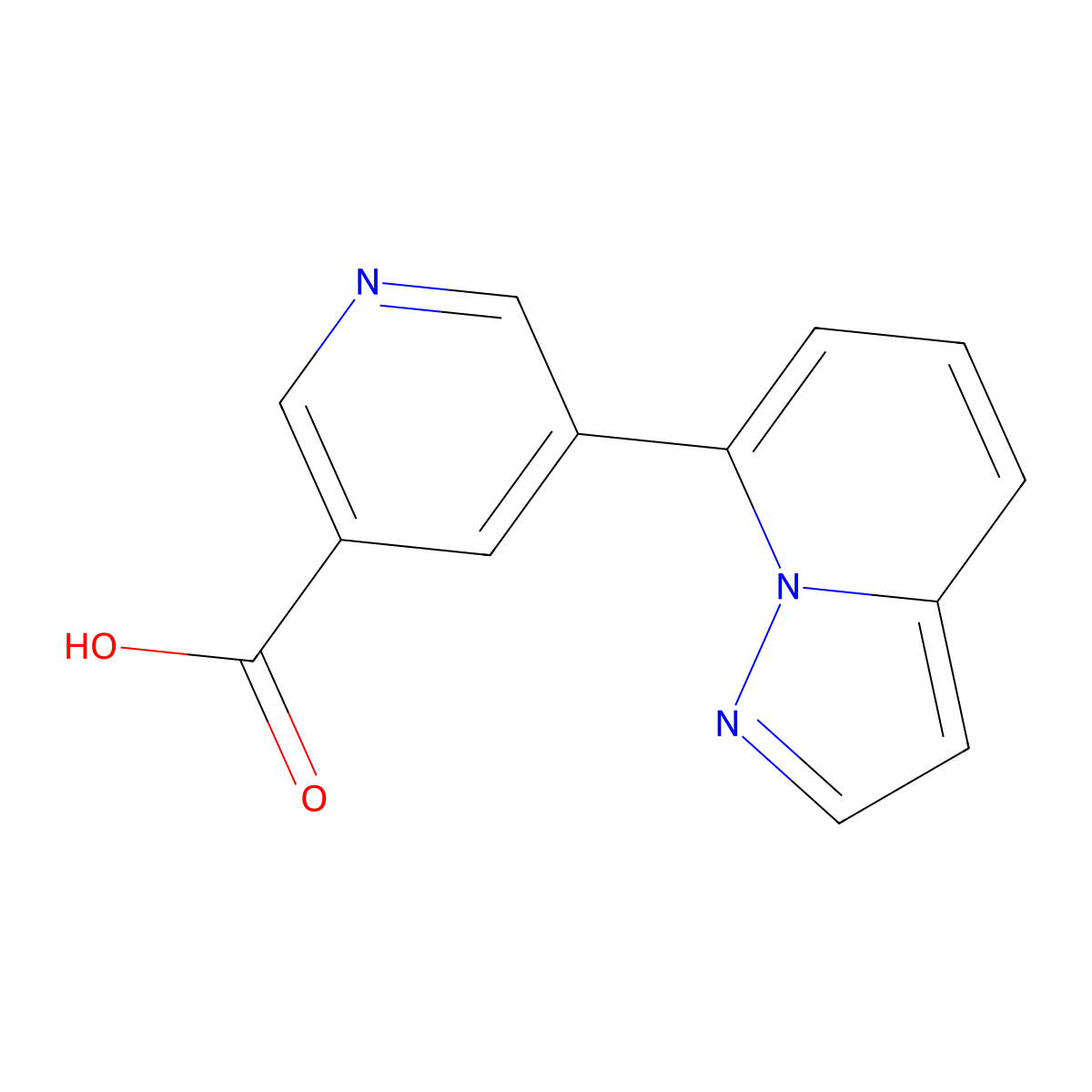 5-Pyrazolo[1,5-a]pyridin-7-ylnicotinic acid molecular structure, CAS 2125568-33-2