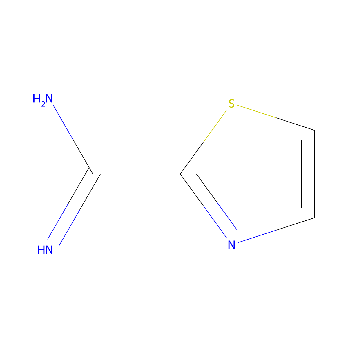 2-Thiazolecarboximidamide molecular structure, CAS 212558-27-5