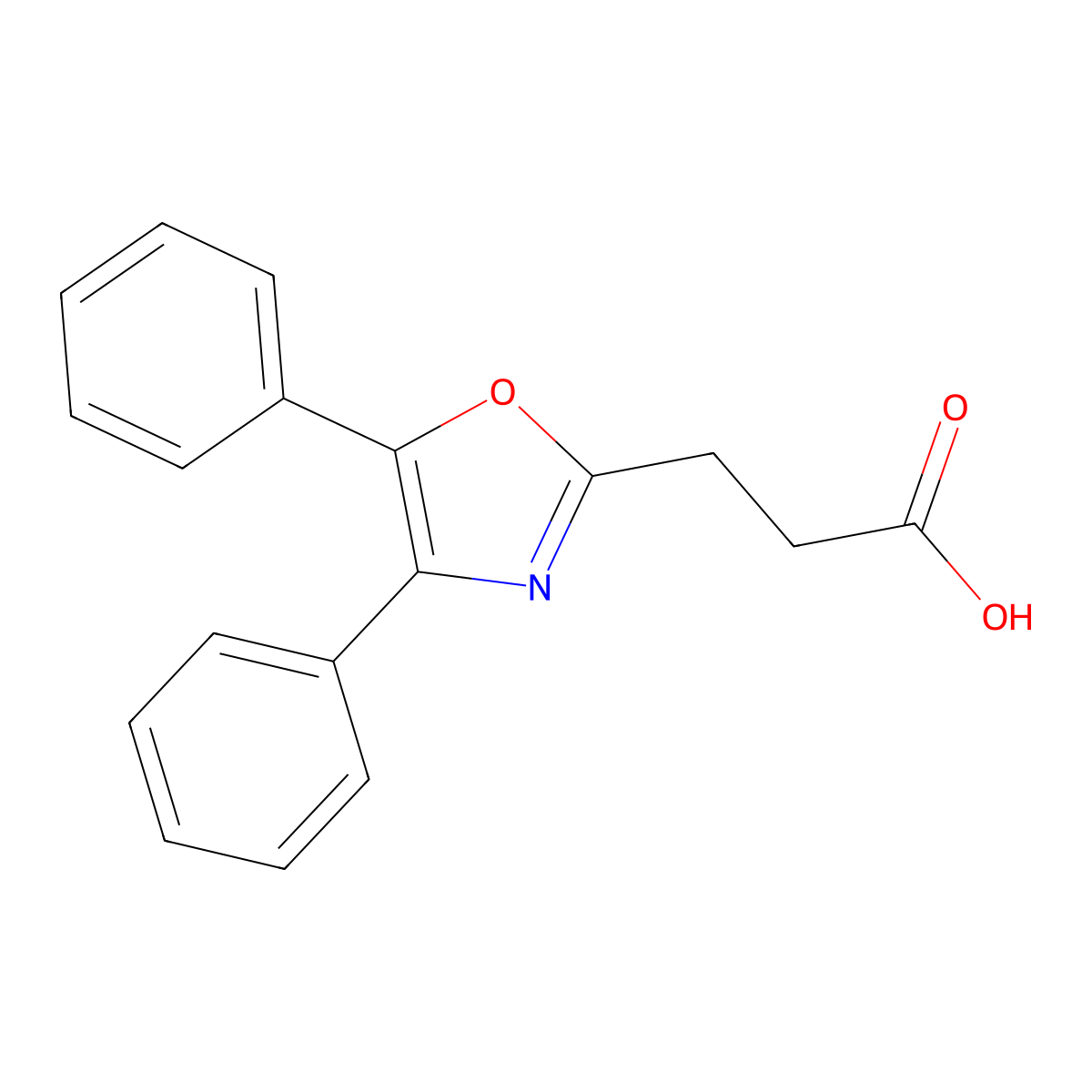 Oxaprozin molecular structure, CAS 21256-18-8