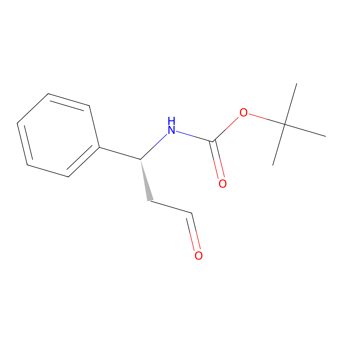 Boc-(R)-3-Amino-3-phenylpropanal molecular structure, CAS 212560-65-1