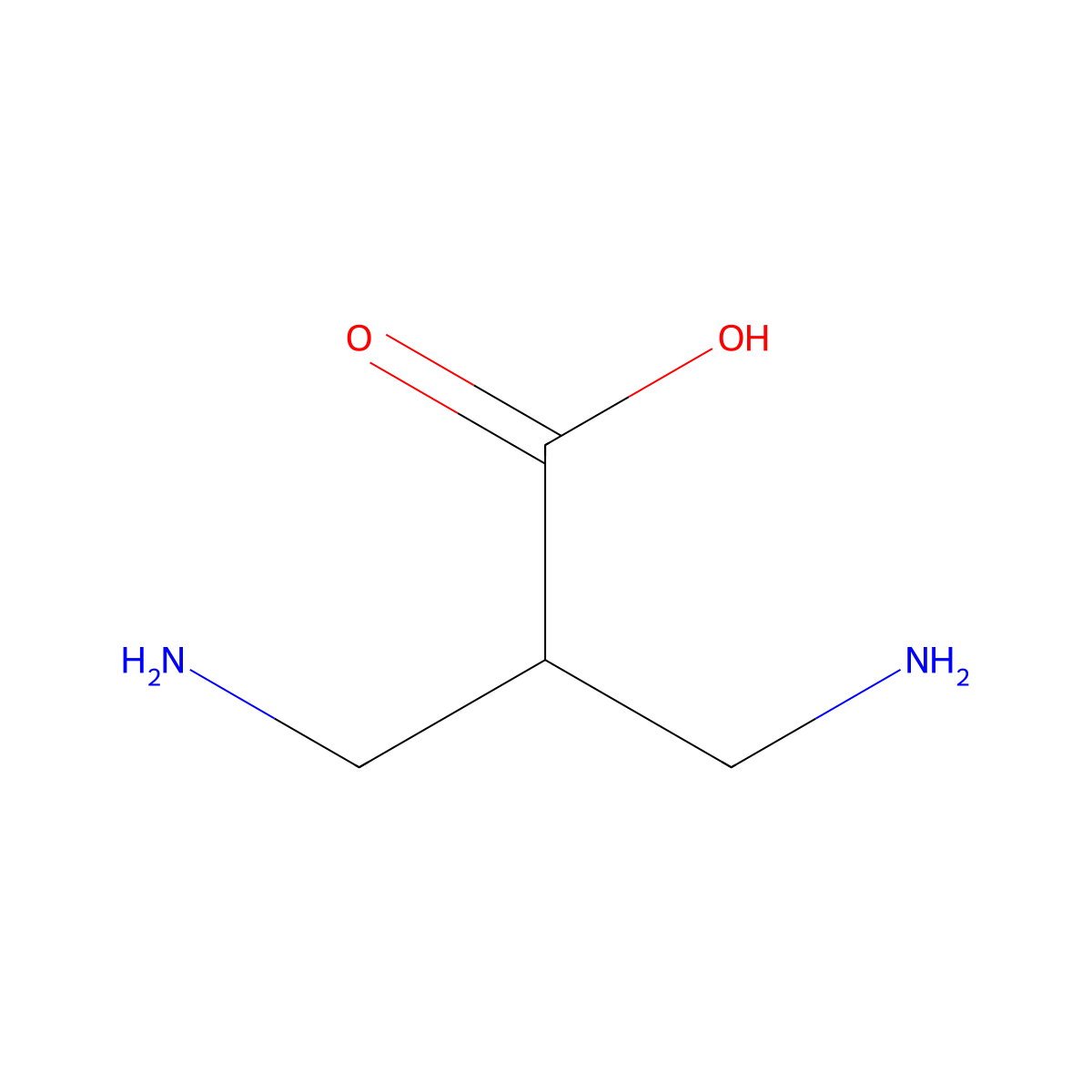 3-Amino-2-(aminomethyl)propanoic acid molecular structure, CAS 212561-47-2