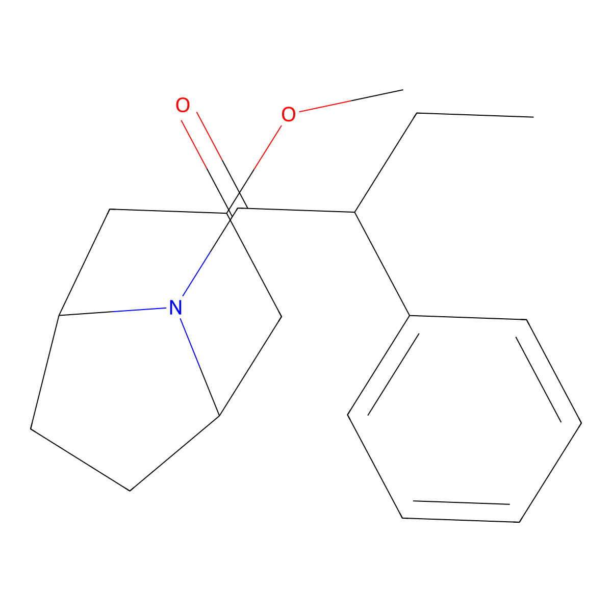 1-((1R,5S)-3-methoxy-8-azabicyclo[3.2.1]octan-8-yl)-2-phenylbutan-1-one molecular structure, CAS 2125630-92-2
