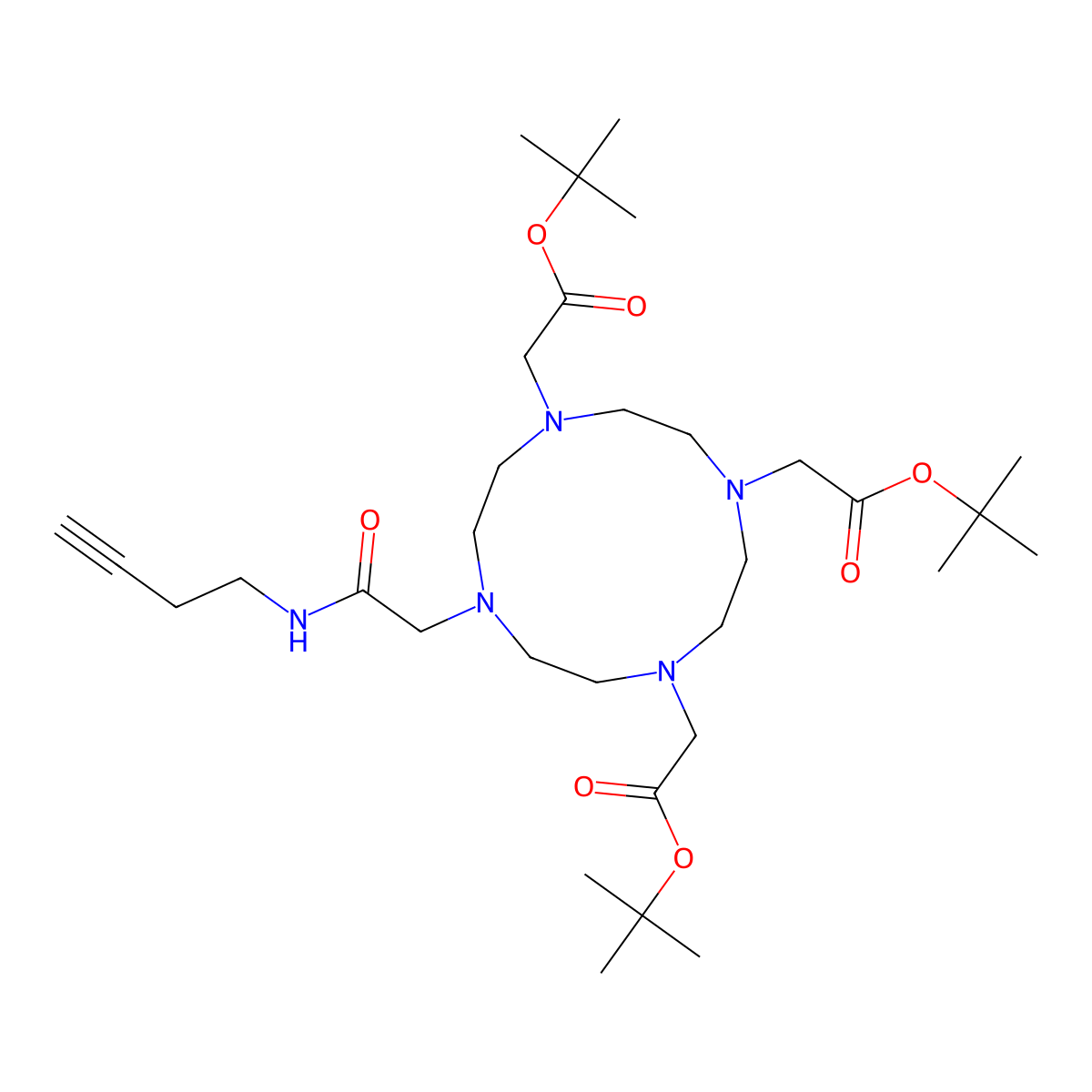 Butyne-DOTA-tris(t-butyl ester) molecular structure, CAS 2125661-54-1