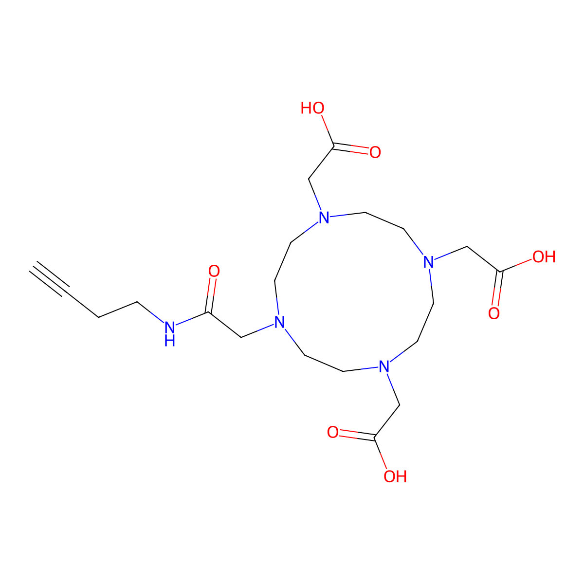 Butyne-DOTA molecular structure, CAS 2125661-62-1