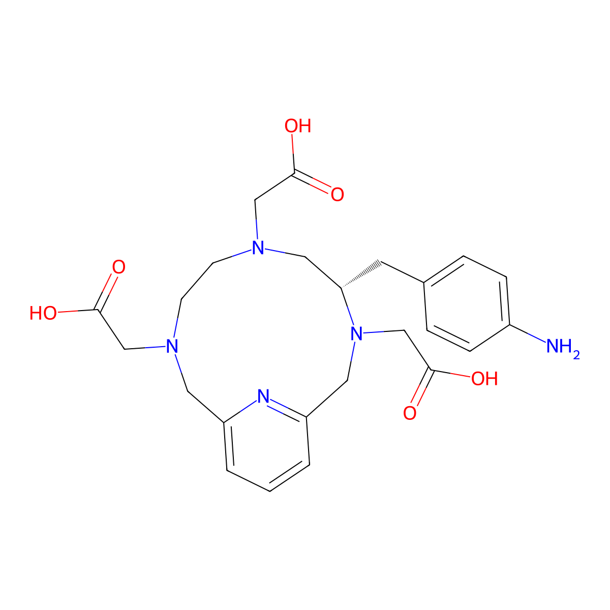 p-NH-Bn-PCTA molecular structure, CAS 2125661-64-3
