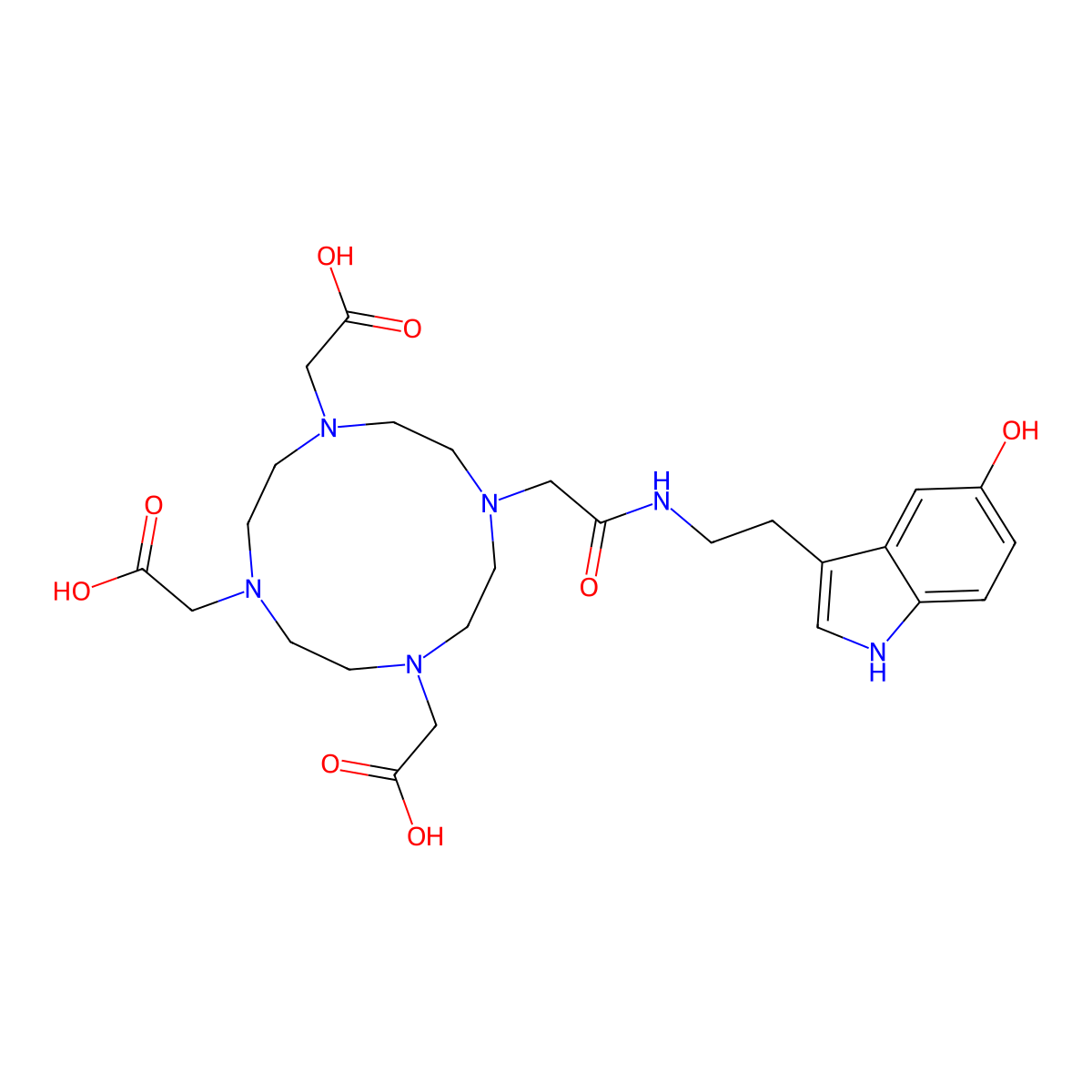 DO3A-Serotonin molecular structure, CAS 2125661-93-8
