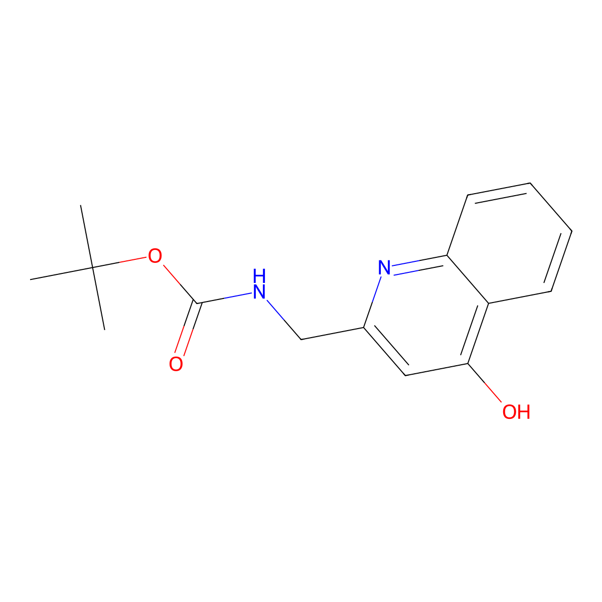 tert-butyl N-[(4-hydroxyquinolin-2-yl)methyl]carbamate molecular structure, CAS 2125663-59-2