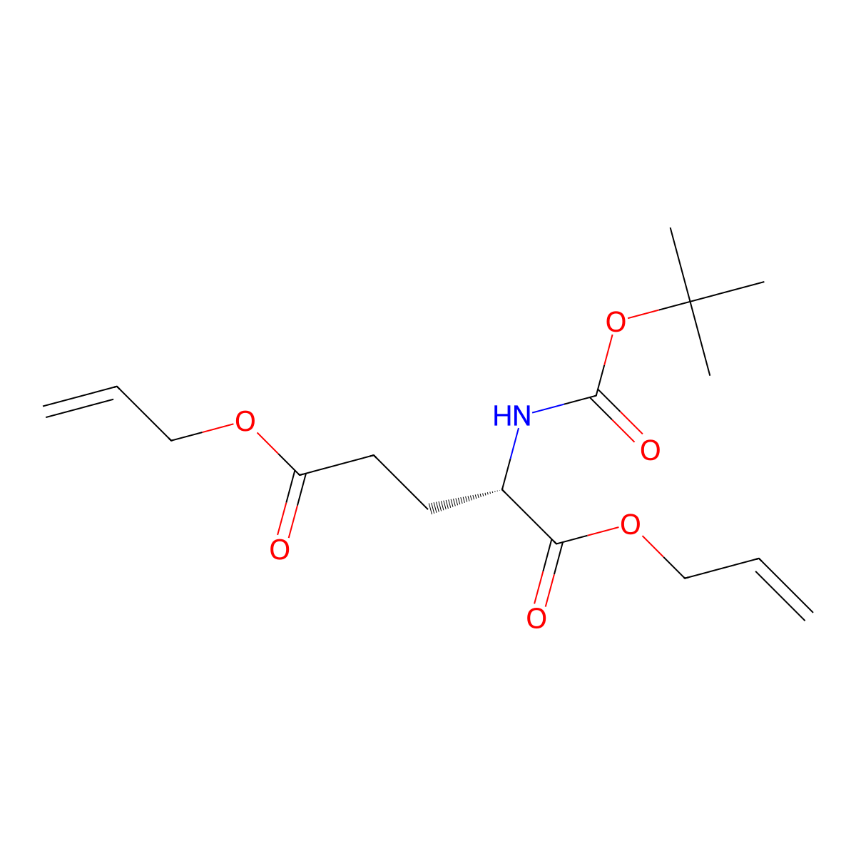 (S)-Diallyl 2-((tert-butoxycarbonyl)amino)pentanedioate molecular structure, CAS 212569-21-6