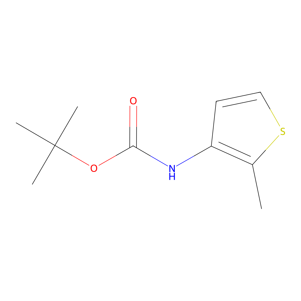 Carbamic acid, (2-methyl-3-thienyl)-, 1,1-dimethylethyl ester (9CI) molecular structure, CAS 212570-42-8