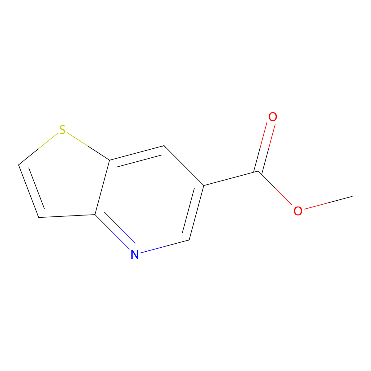 Methyl thieno[3,2-b]pyridine-6-carboxylate molecular structure, CAS 212571-01-2