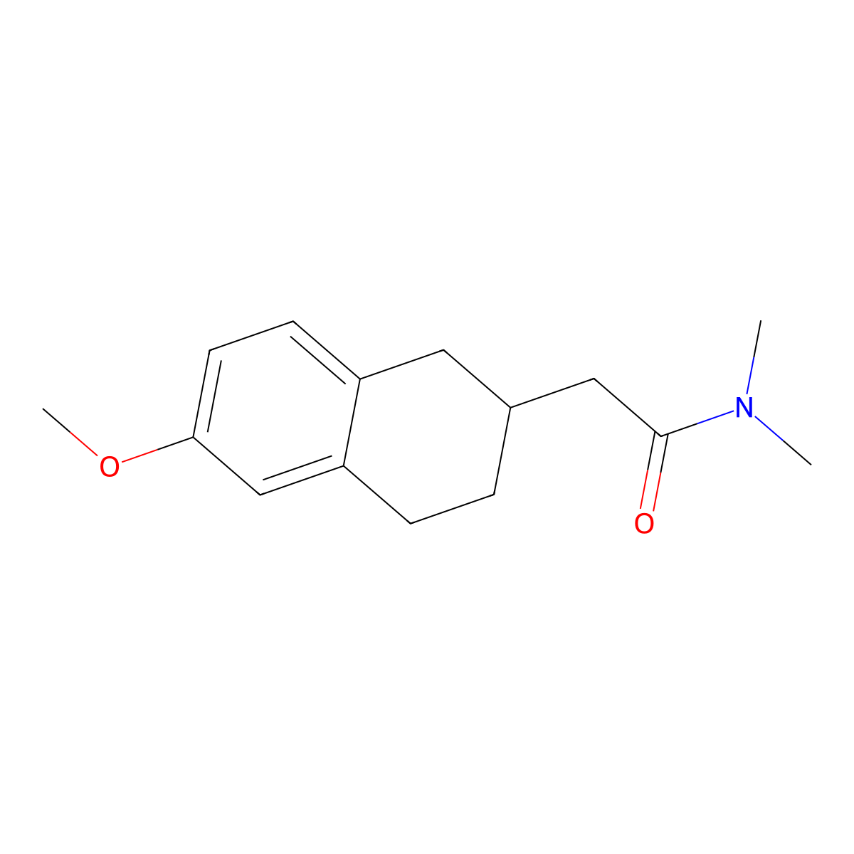 2-(6-methoxy-1,2,3,4-tetrahydronaphthalen-2-yl)-N,N-dimethylacetamide molecular structure, CAS 212572-39-9
