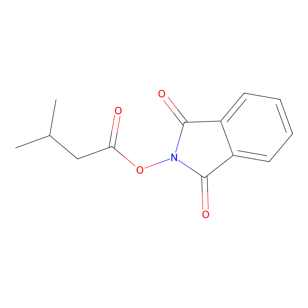 1,3-Dioxoisoindolin-2-yl 3-methylbutanoate molecular structure, CAS 2125731-81-7