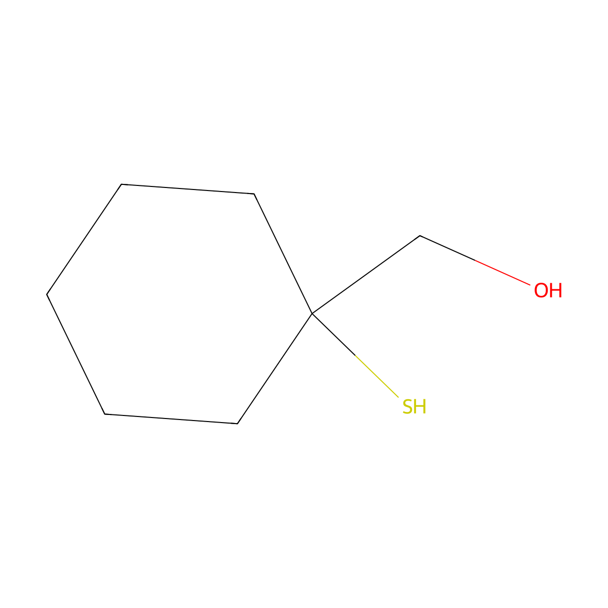 (1-Sulfanylcyclohexyl)methanol molecular structure, CAS 212574-88-4