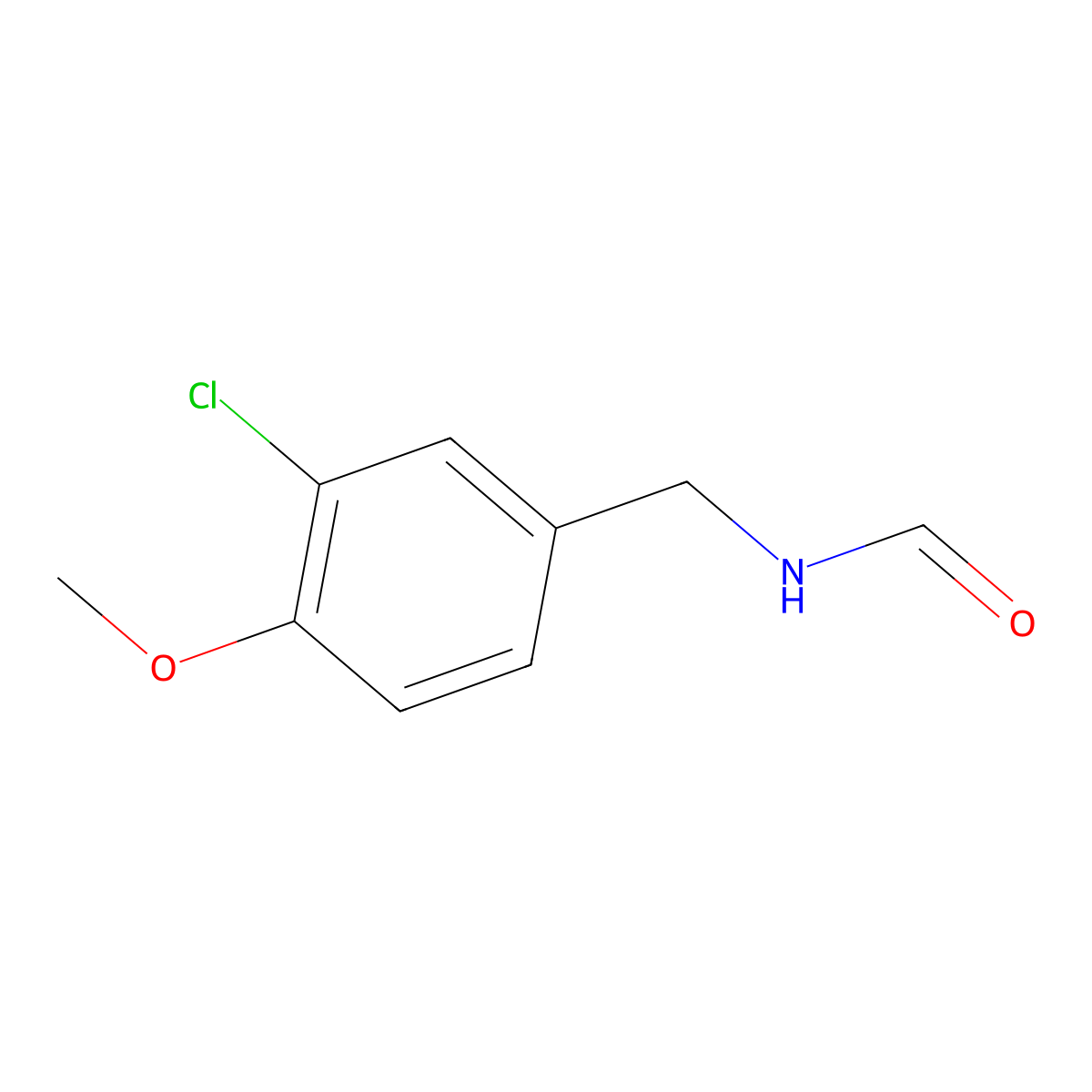 N-[(3-chloro-4-methoxyphenyl)methyl]formamide molecular structure, CAS 212576-67-5