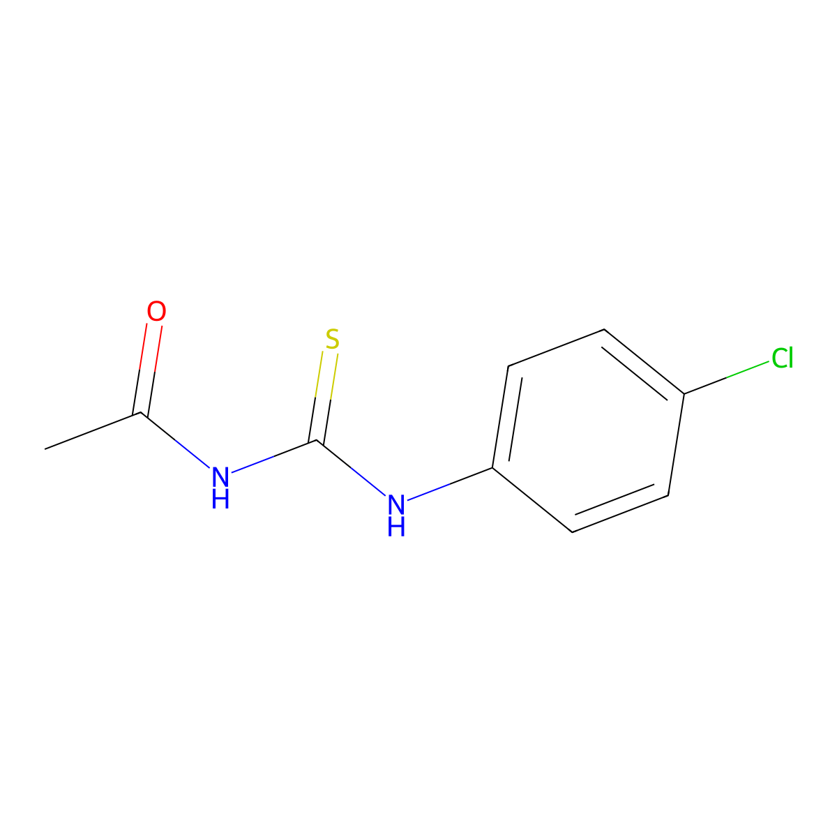 3-Acetyl-1-(4-chlorophenyl)thiourea molecular structure, CAS 21258-14-0