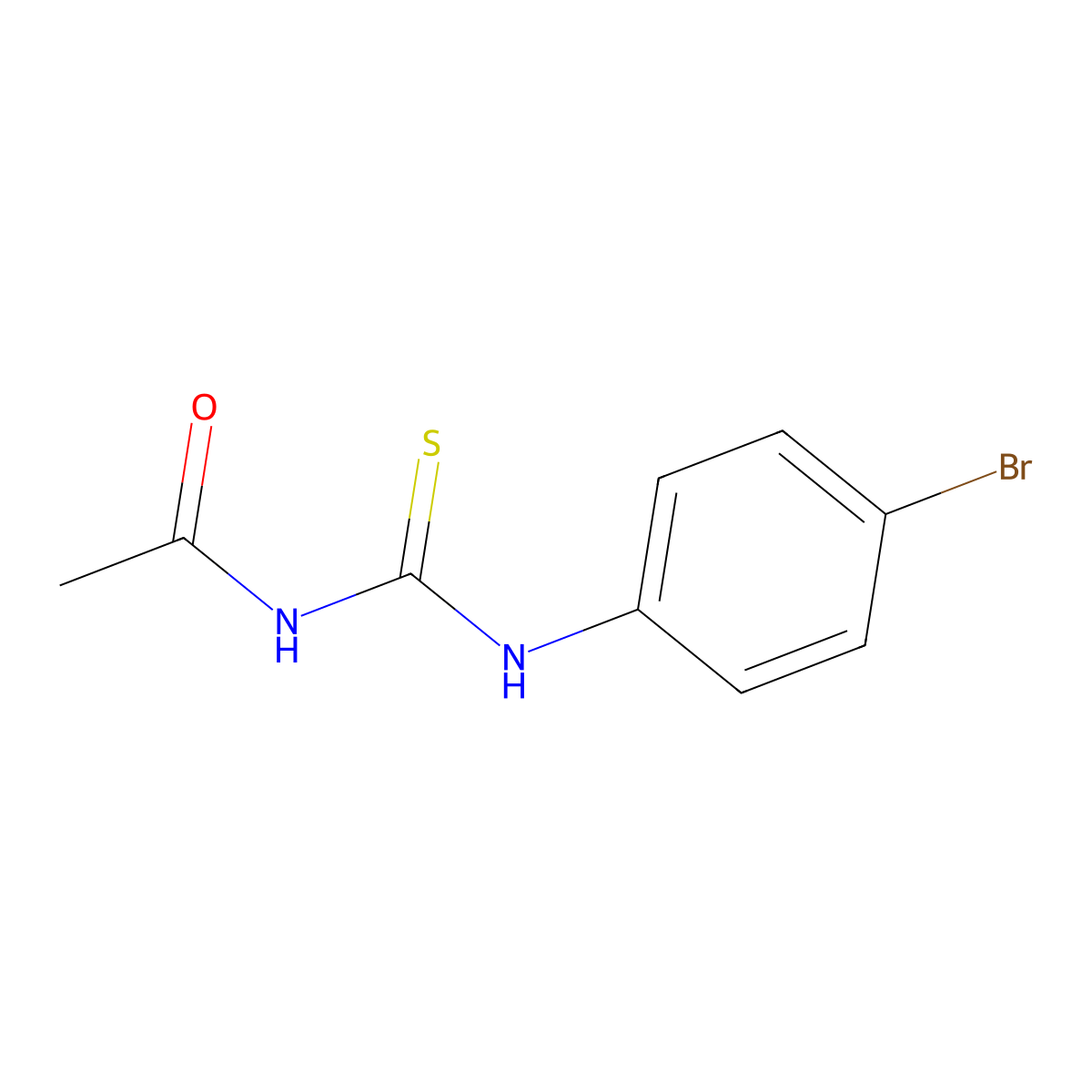 N-[(4-bromophenyl)carbamothioyl]acetamide molecular structure, CAS 21258-17-3
