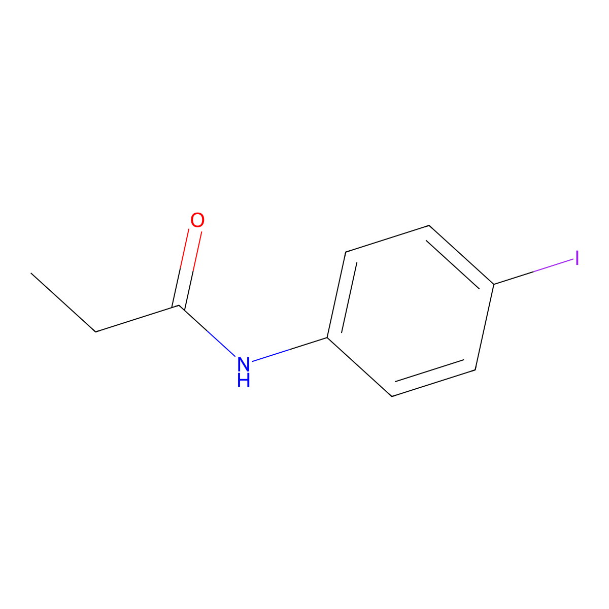 4'-Iodopropionanilide molecular structure, CAS 21258-32-2