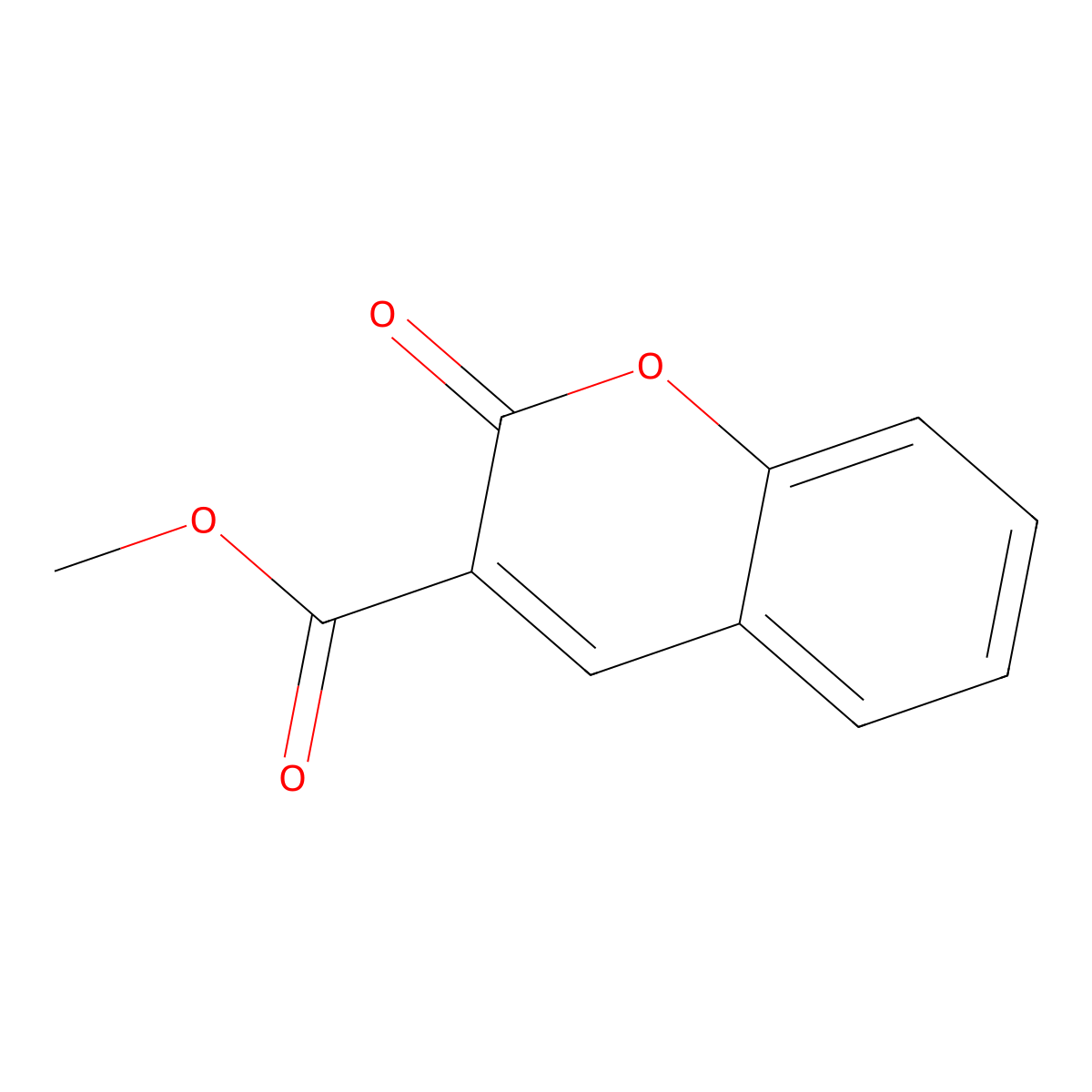 Methyl 2-oxo-2H-1-benzopyran-3-carboxylate molecular structure, CAS 21259-42-7