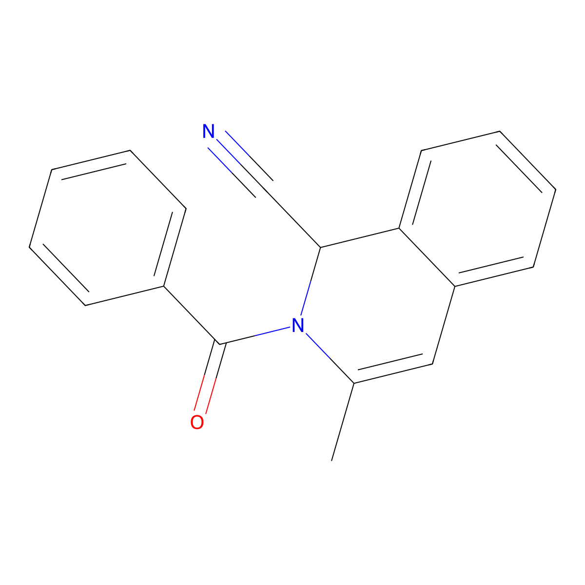 2-Benzoyl-3-methyl-1,2-dihydroisoquinoline-1-carbonitrile molecular structure, CAS 21259-77-8
