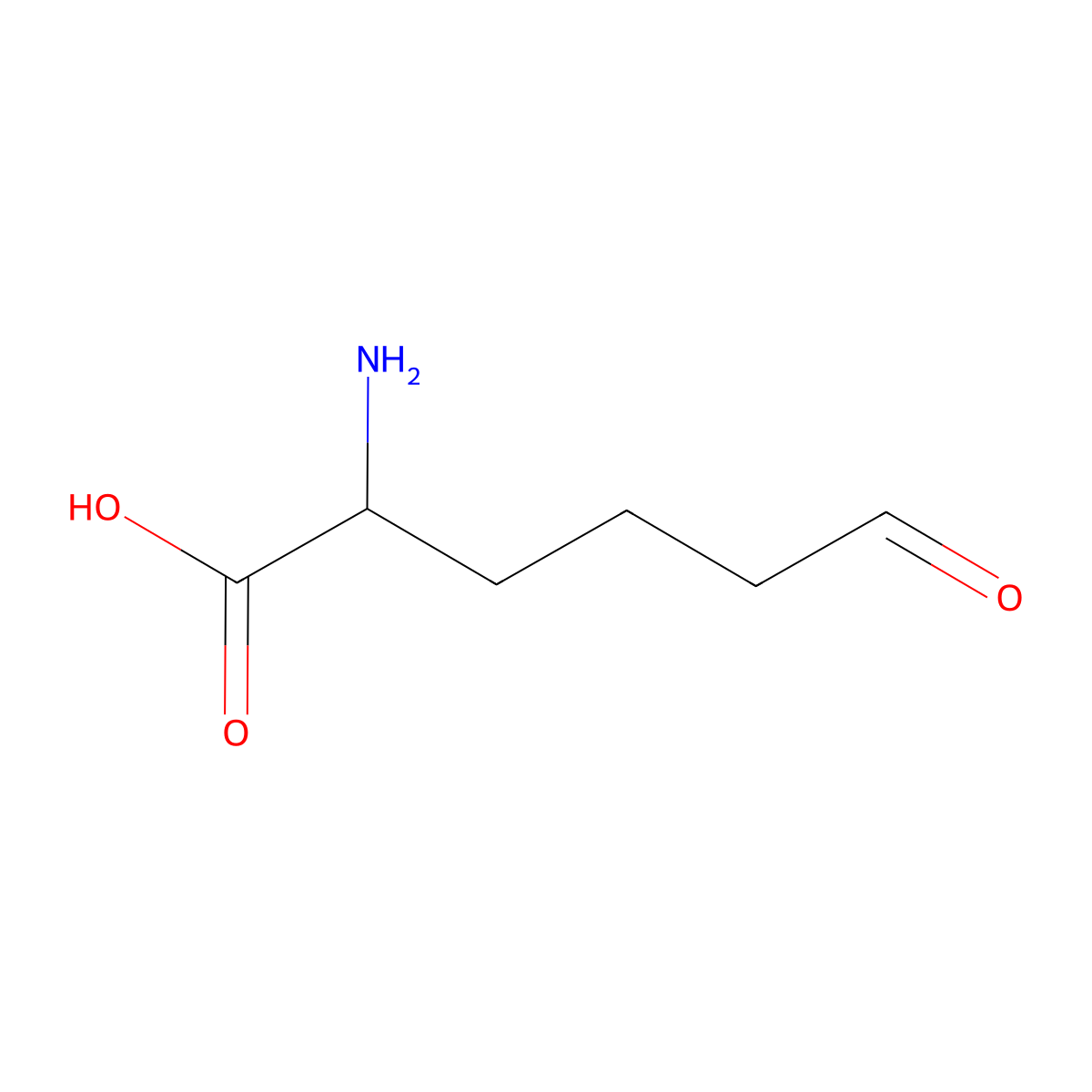 2-Azaniumyl-6-oxohexanoate molecular structure, CAS 2125941-25-3