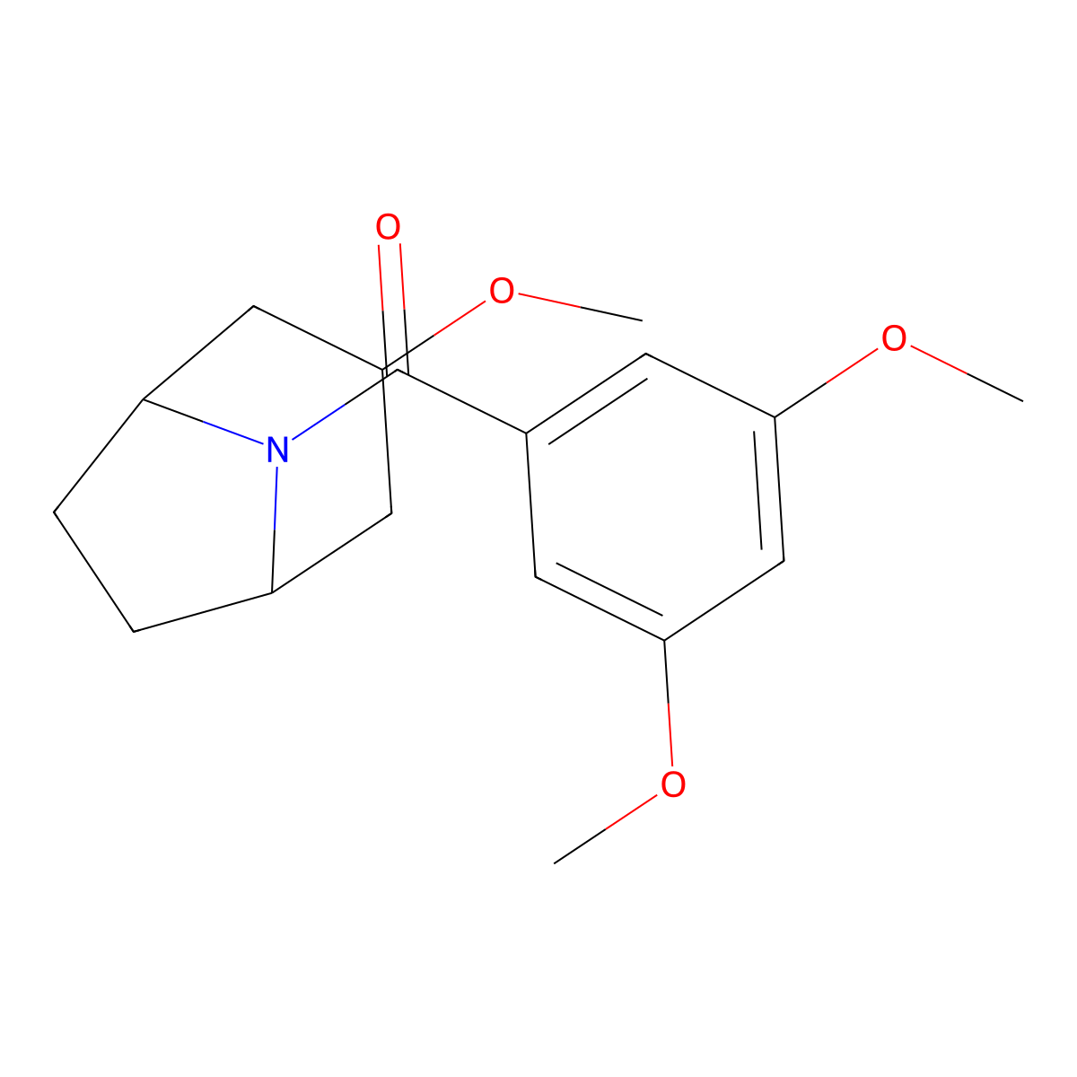 (3,5-dimethoxyphenyl)((1R,5S)-3-methoxy-8-azabicyclo[3.2.1]octan-8-yl)methanone molecular structure, CAS 2125945-56-2
