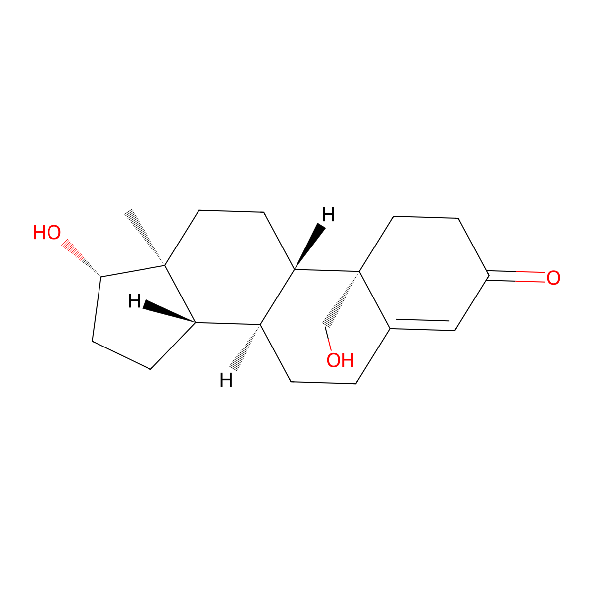 19-Hydroxytestosterone molecular structure, CAS 2126-37-6