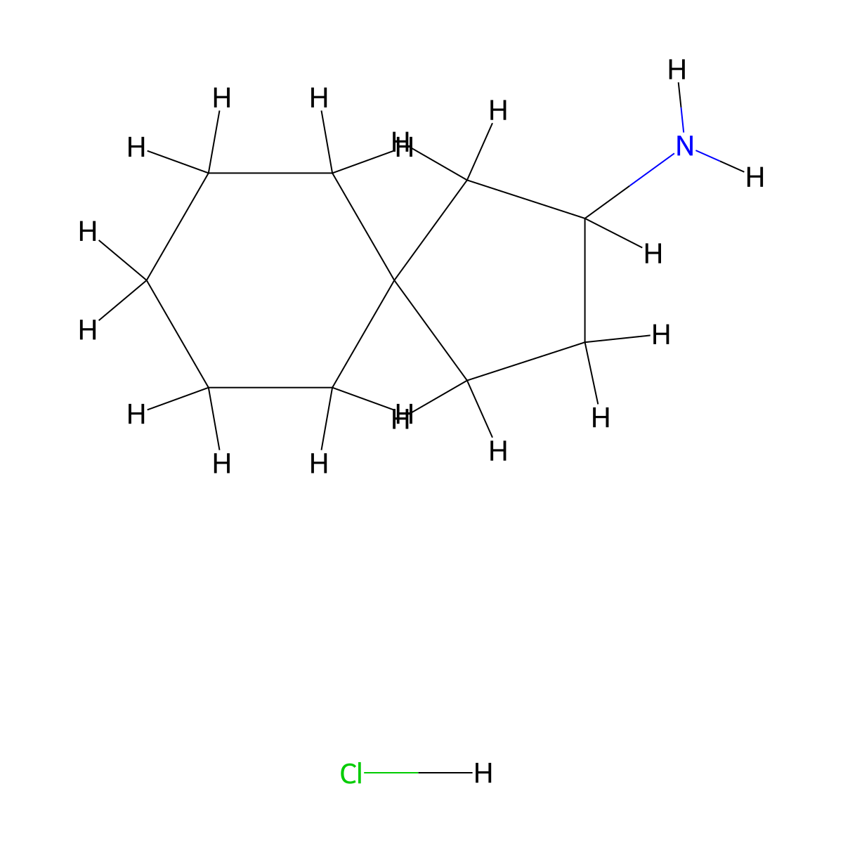 Spiro[4.5]decan-2-amine hydrochloride molecular structure, CAS 2126-95-6