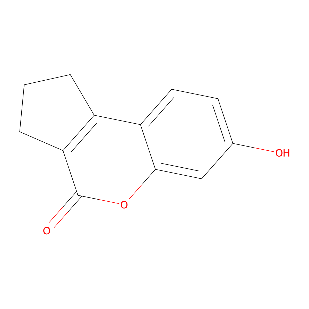 7-hydroxy-2,3-dihydrocyclopenta[c]chromen-4(1H)-one molecular structure, CAS 21260-41-3