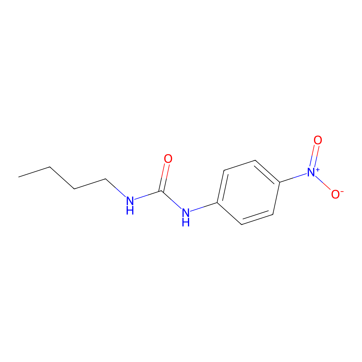 1-Butyl-3-(4-nitrophenyl)urea molecular structure, CAS 21260-50-4