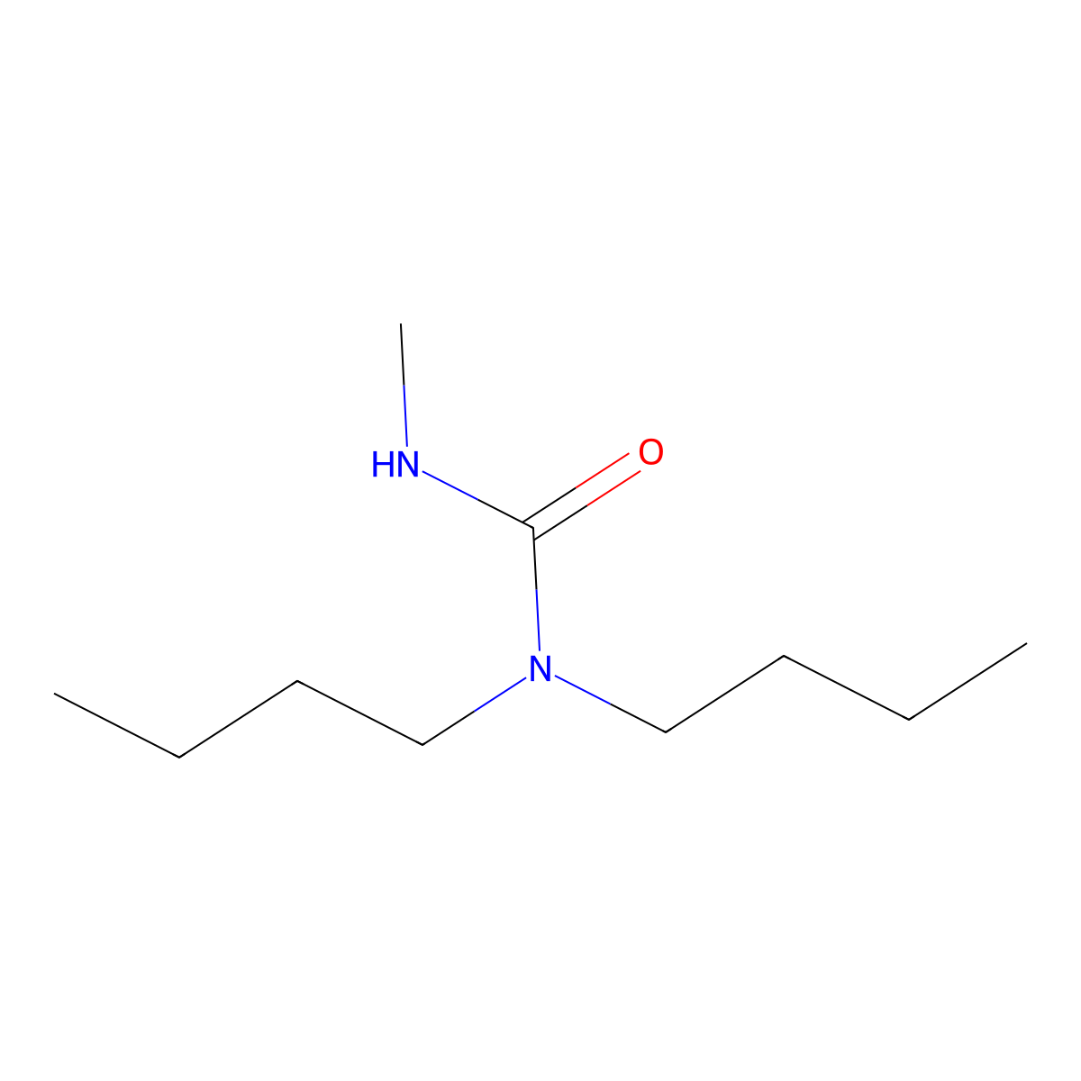 N,N-Dibutyl-N'-methylurea molecular structure, CAS 21260-54-8