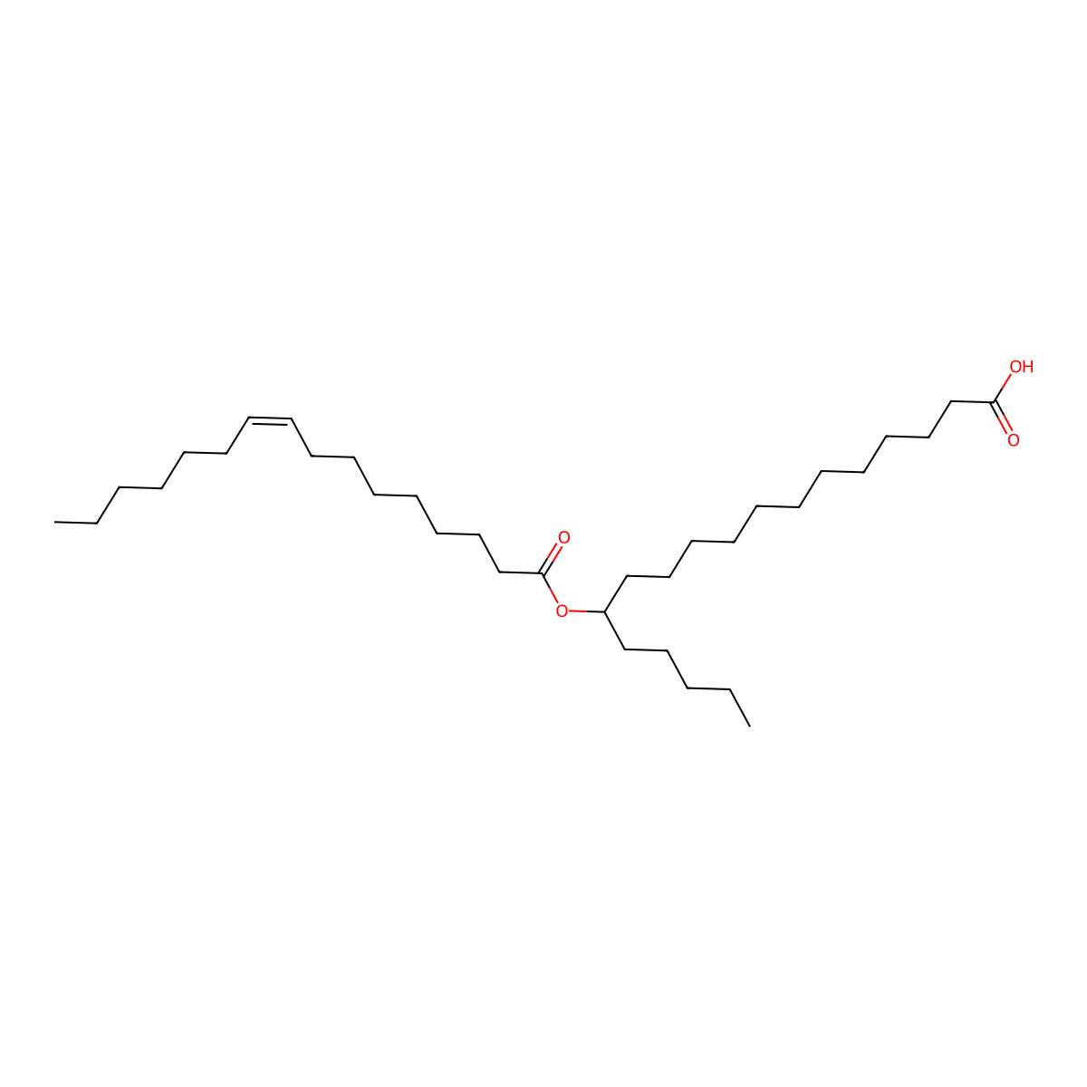 13-(9Z-hexadecenoyloxy)-octadecanoic acid molecular structure, CAS 2126038-97-7