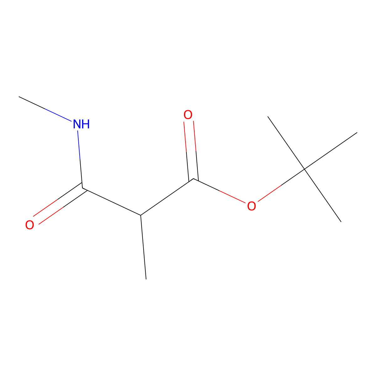 tert-Butyl 2-methyl-3-(methylamino)-3-oxopropanoate molecular structure, CAS 2126082-60-6