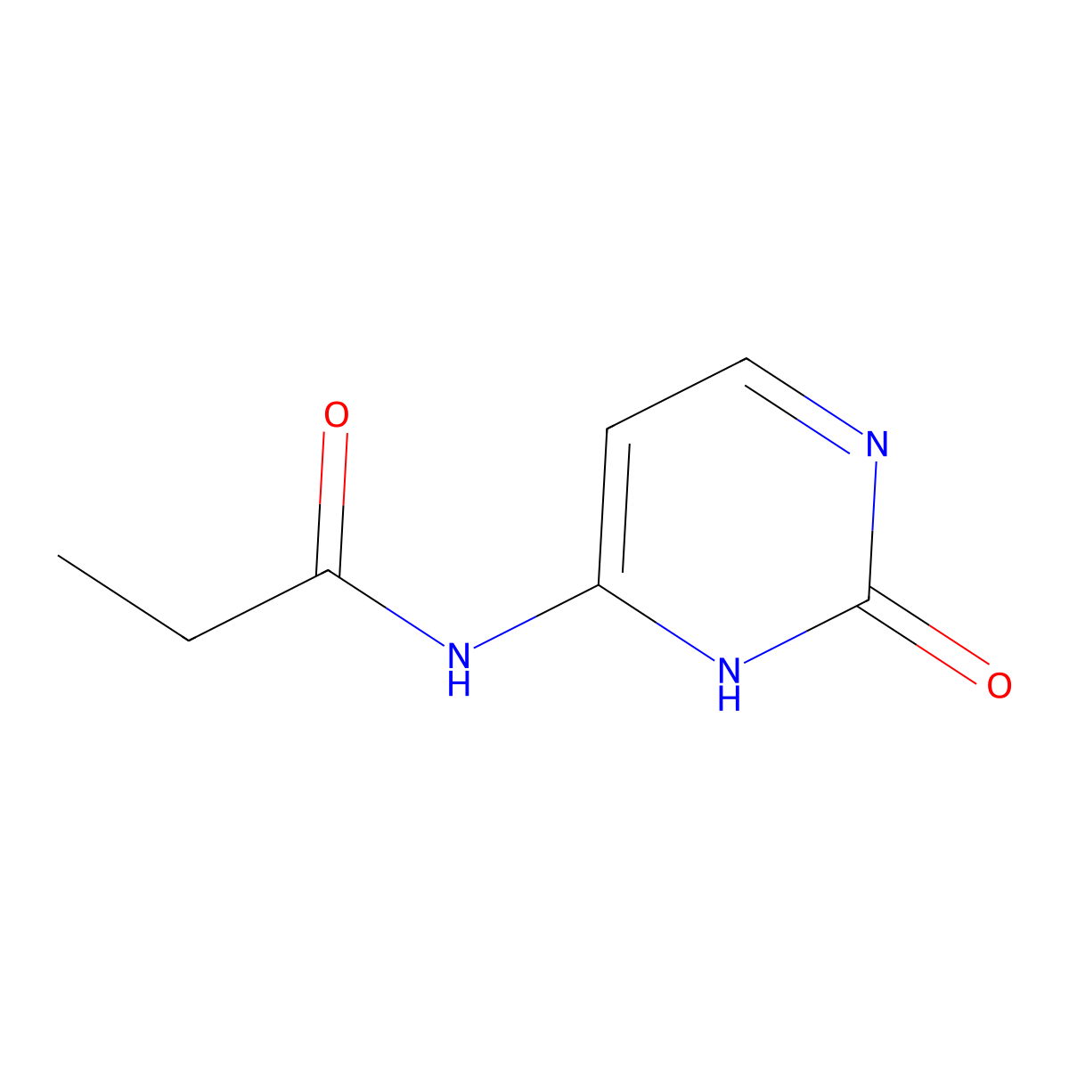 N-(2-Oxo-2,3-dihydropyrimidin-4-yl)propionamide molecular structure, CAS 21261-08-5