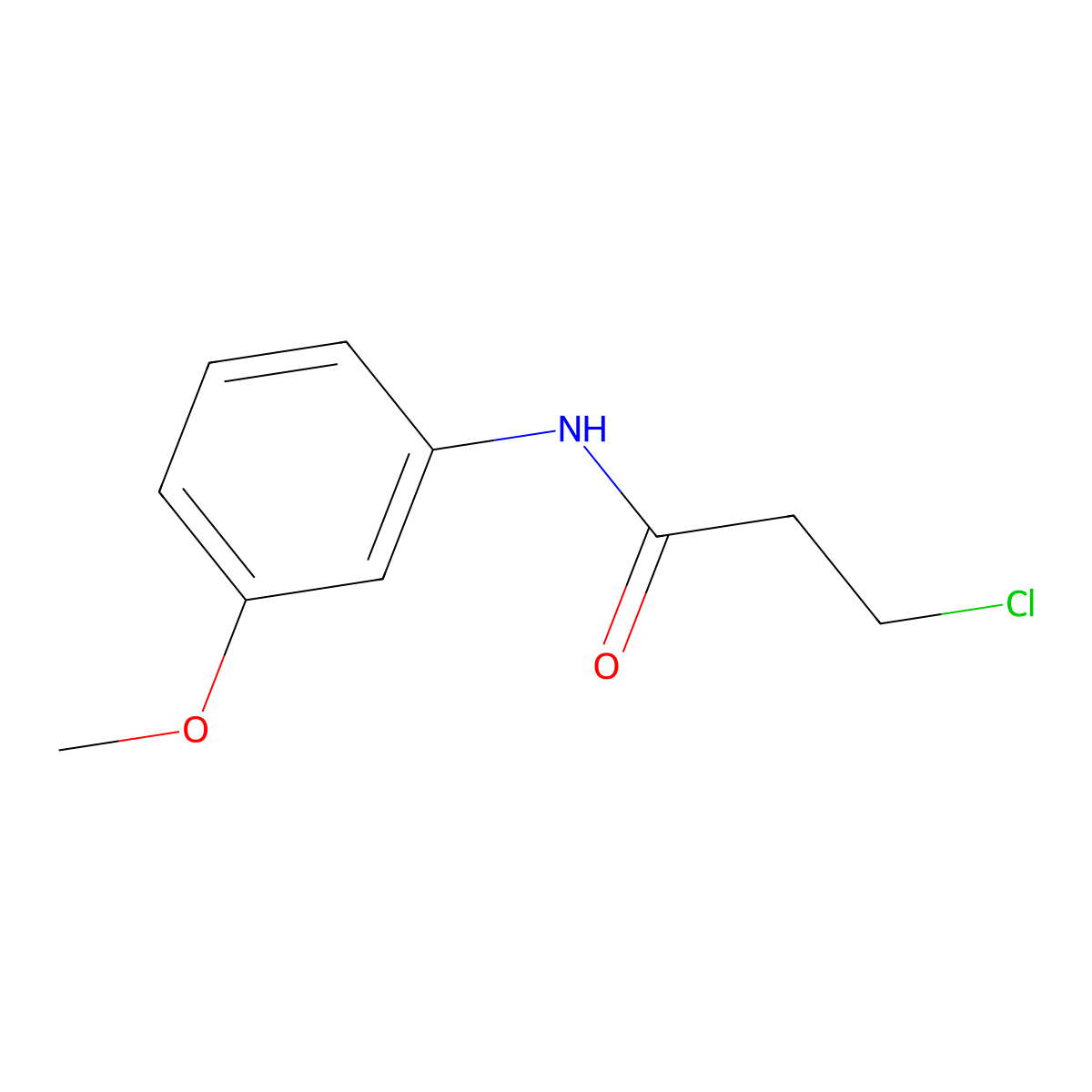 3-chloro-N-(3-methoxyphenyl)propanamide molecular structure, CAS 21261-76-7