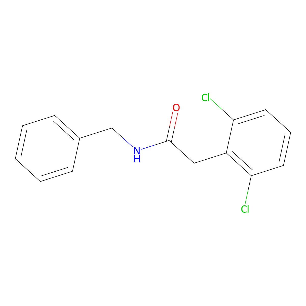 2,6-Dichloro-N-(phenylmethyl)benzeneacetamide molecular structure, CAS 212610-83-8