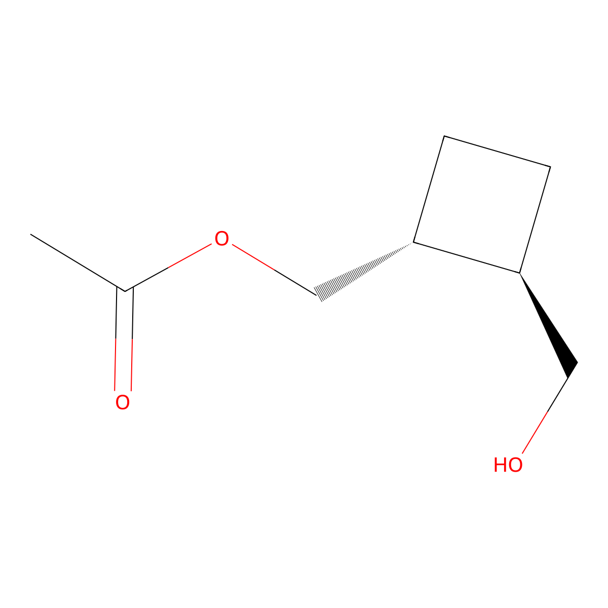[(1R,2R)-rel-2-(hydroxymethyl)cyclobutyl]methyl acetate molecular structure, CAS 2126143-01-7