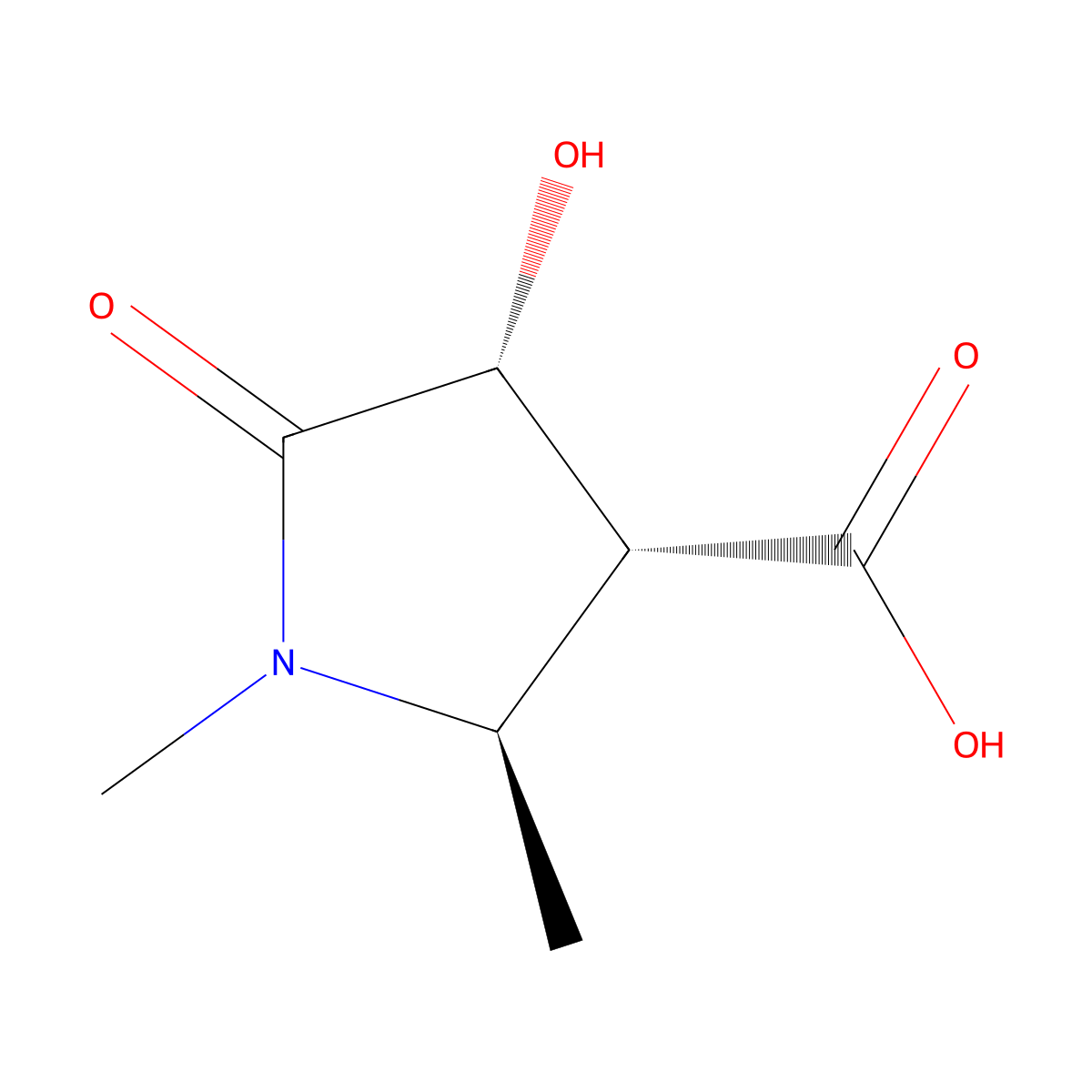 (2R,3R,4R)-4-Hydroxy-1,2-dimethyl-5-oxopyrrolidine-3-carboxylic acid molecular structure, CAS 2126143-03-9