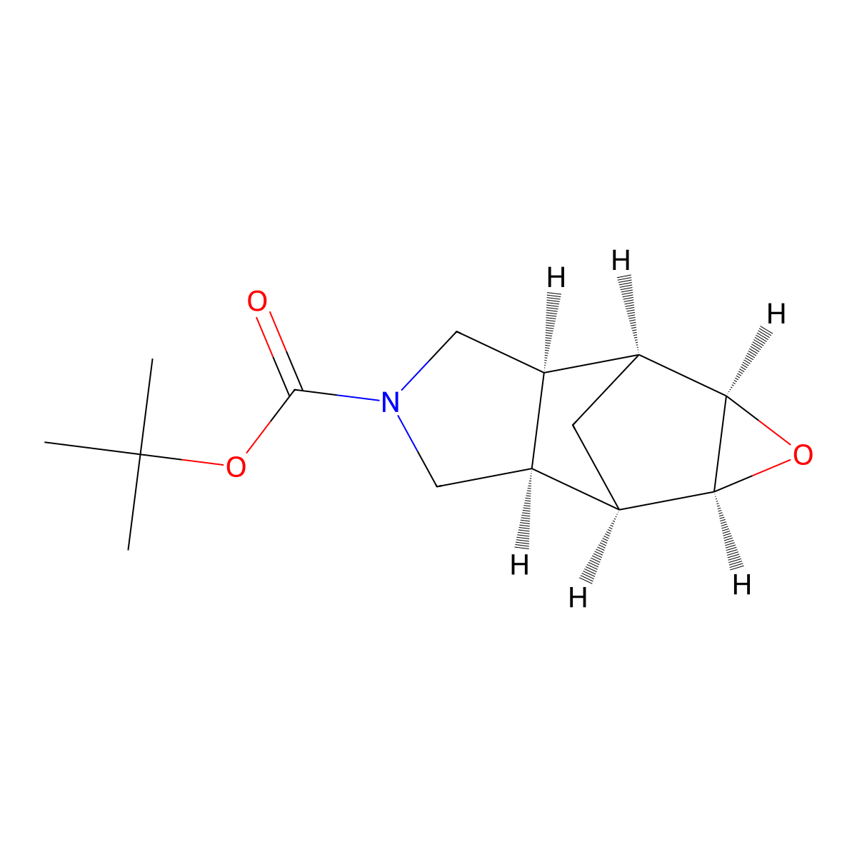 tert-butyl-rac-(1R,2S,6R,7S,8R,10S)-9-oxa-4-azatetracyclo[5.3.1.0^{2,6}.0^{8,10}]undecane-4-carboxylate molecular structure, CAS 2126143-04-0