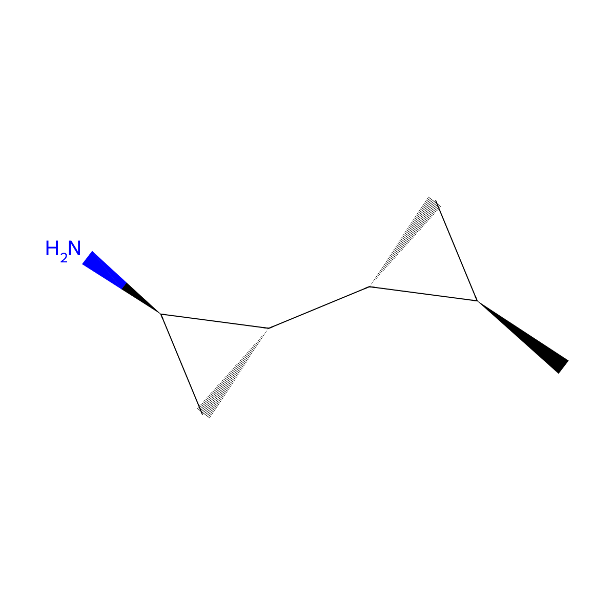 (1RS&,2SR&)-2-[(1RS,2RS)-2-methylcyclopropyl]cyclopropan-1-amine molecular structure, CAS 2126143-10-8
