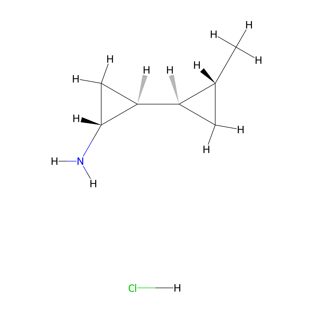 (1RS&,2SR&)-2-[(1RS,2RS)-2-methylcyclopropyl]cyclopropan-1-aminehydrochloride molecular structure, CAS 2126143-11-9