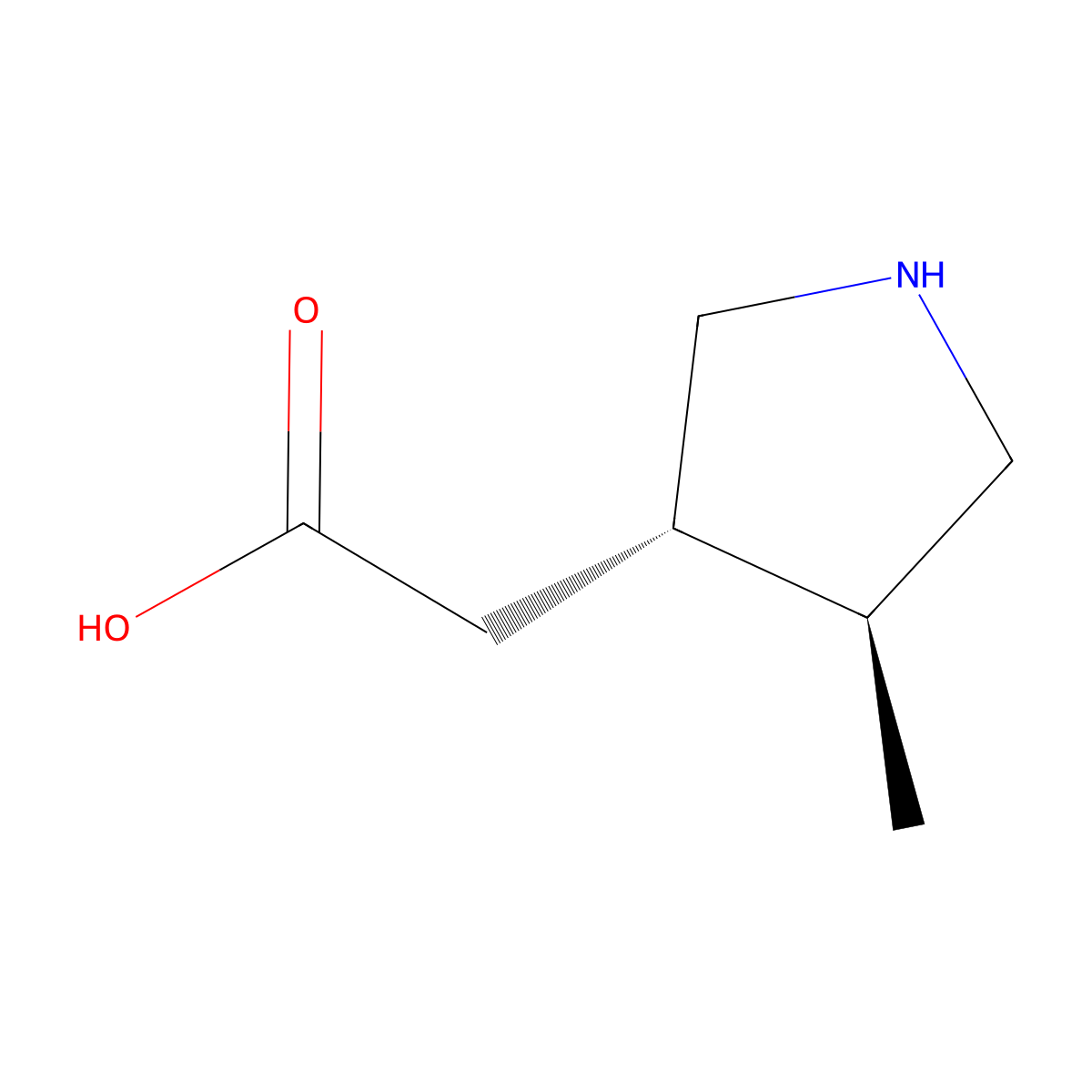 rac-2-[(3R,4R)-4-methylpyrrolidin-3-yl]acetic acid molecular structure, CAS 2126143-14-2