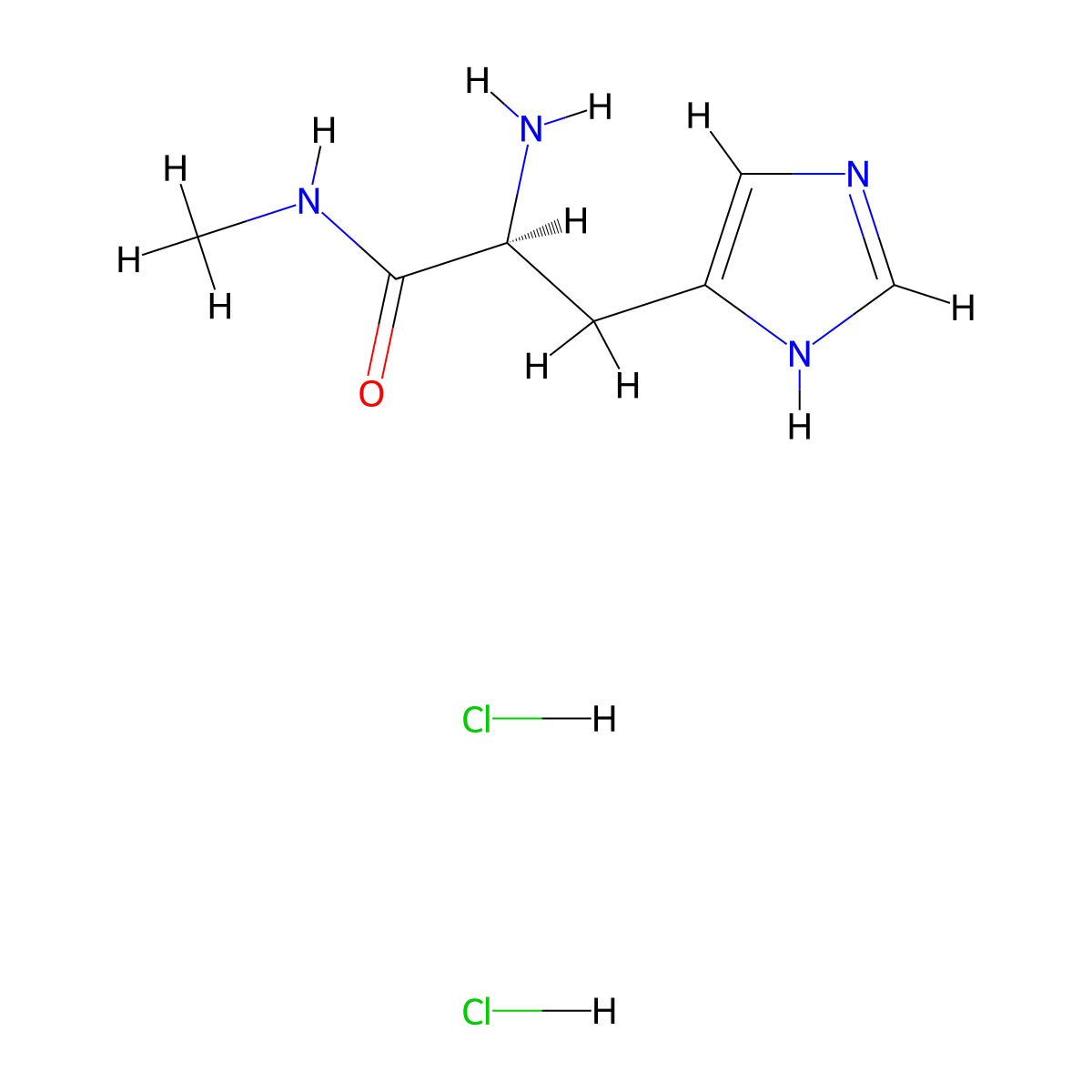 (2S)-2-amino-3-(1H-imidazol-4-yl)-N-methylpropanamide dihydrochloride molecular structure, CAS 2126143-25-5